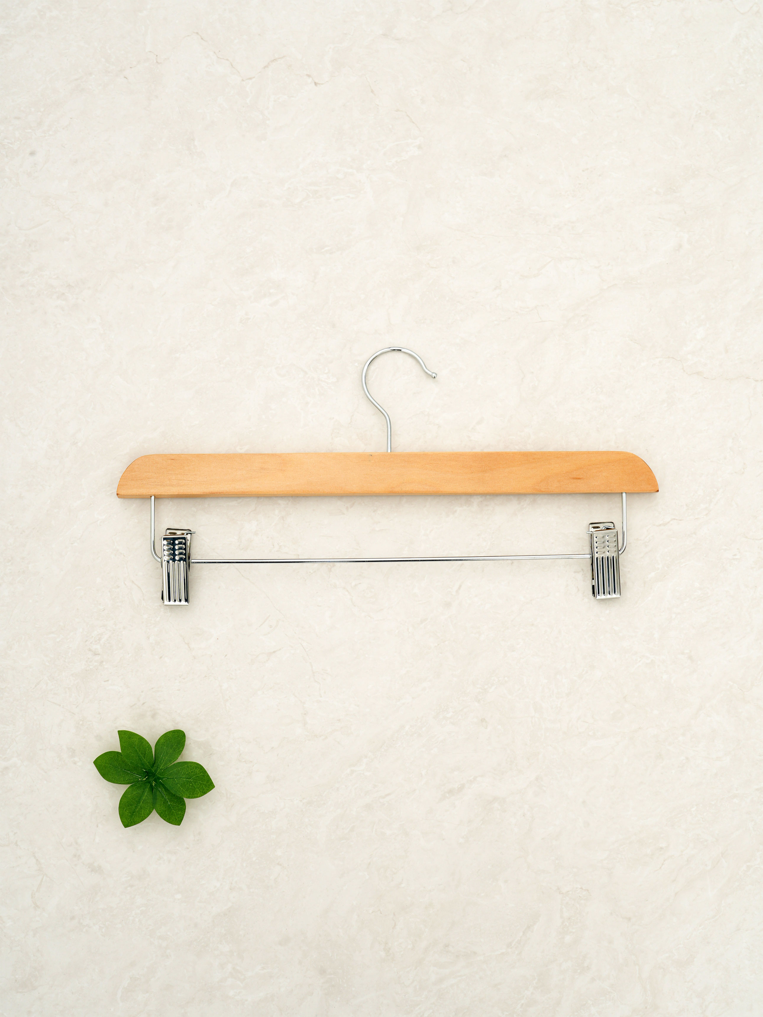 1 wooden steel trouser hanger
