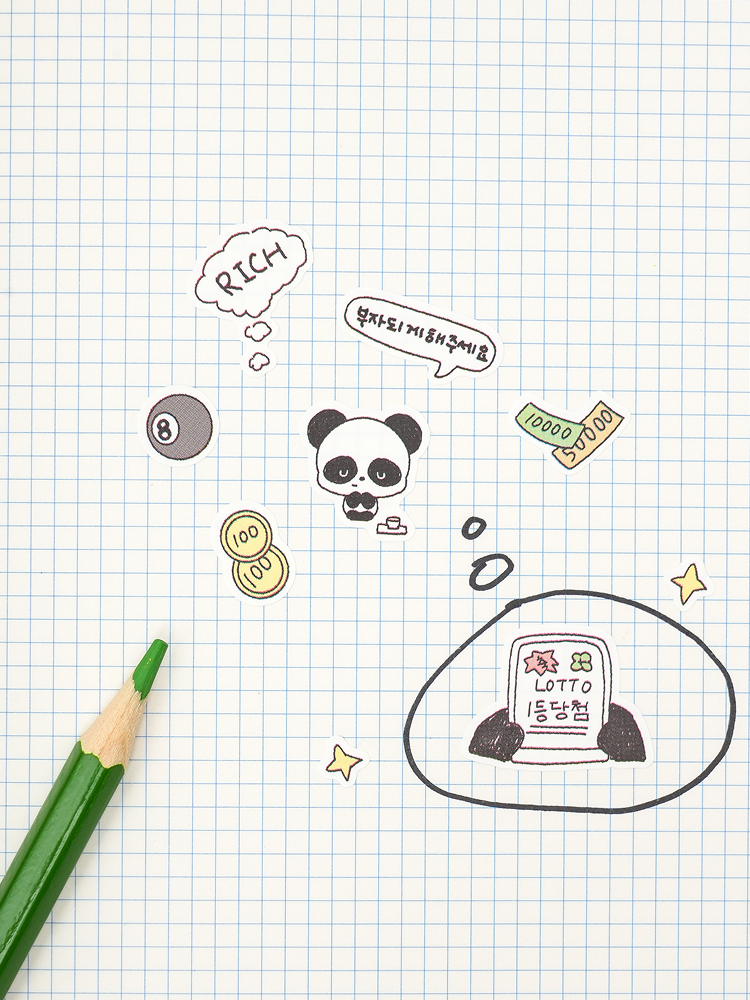 4 dream panda stickers