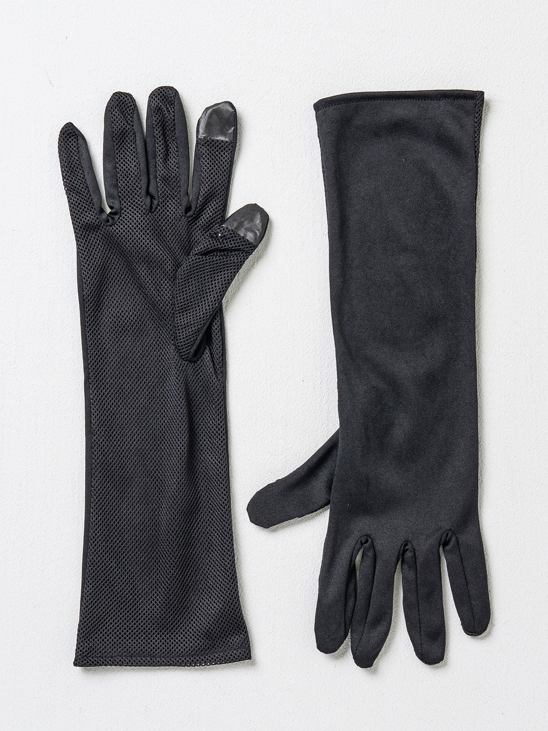 [Blocks up to 98% of UV rays] UV blocking long gloves black