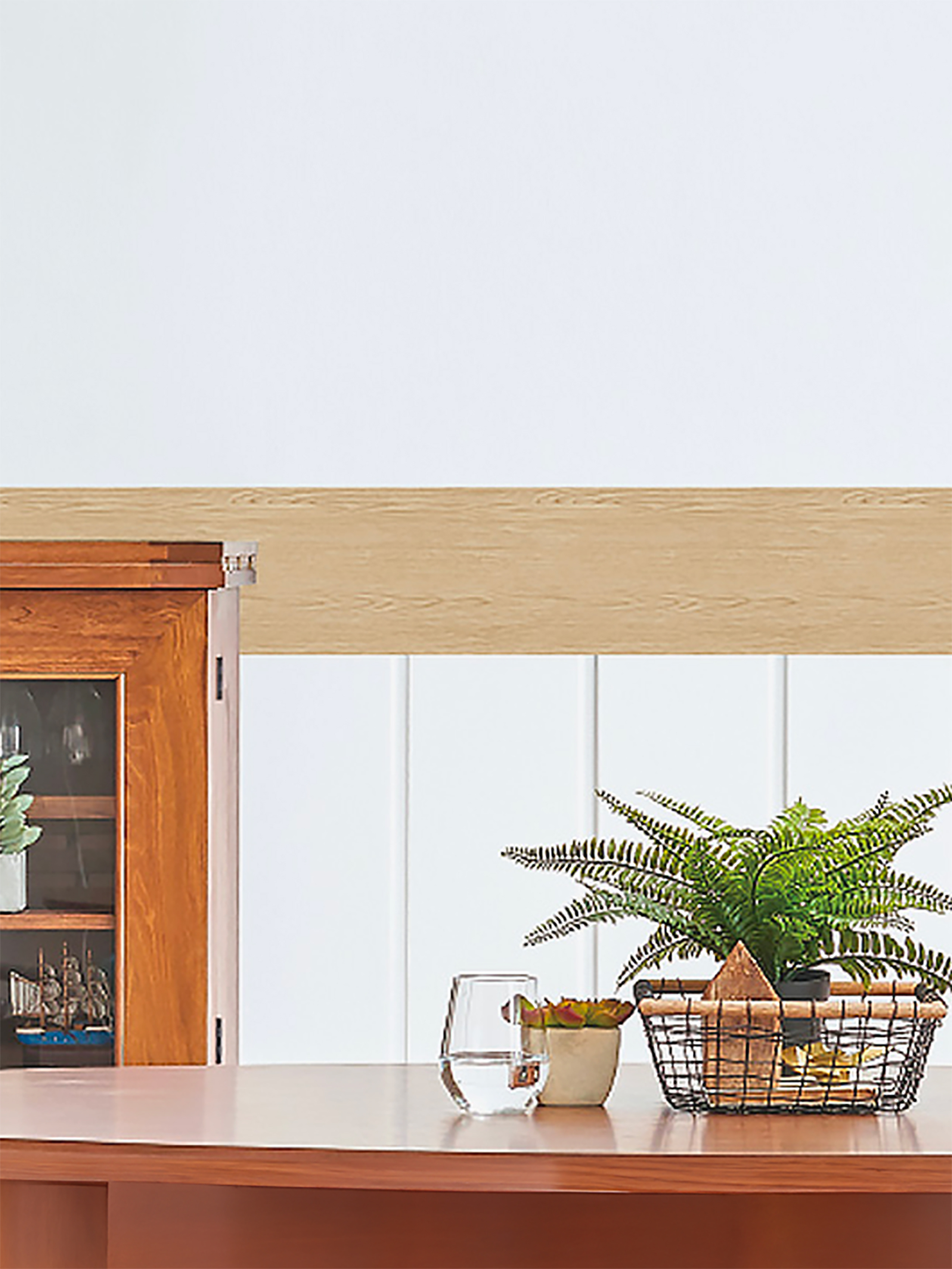 Wood veneer reform band wallpaper 10X180cm classic oak