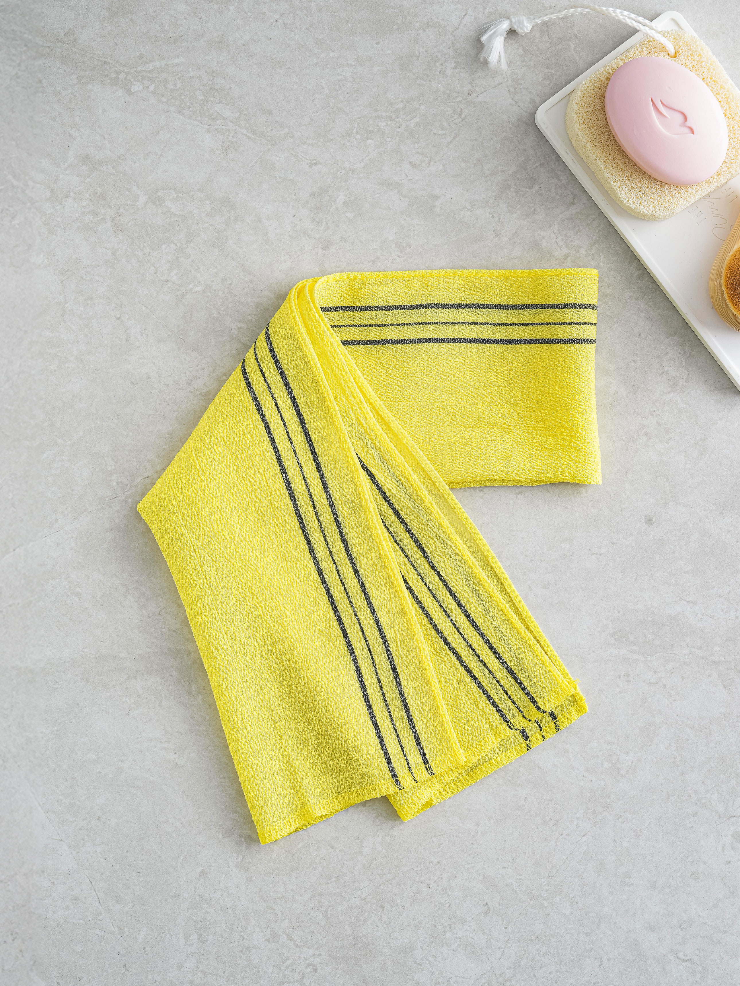 Long dirt towel yellow for back use