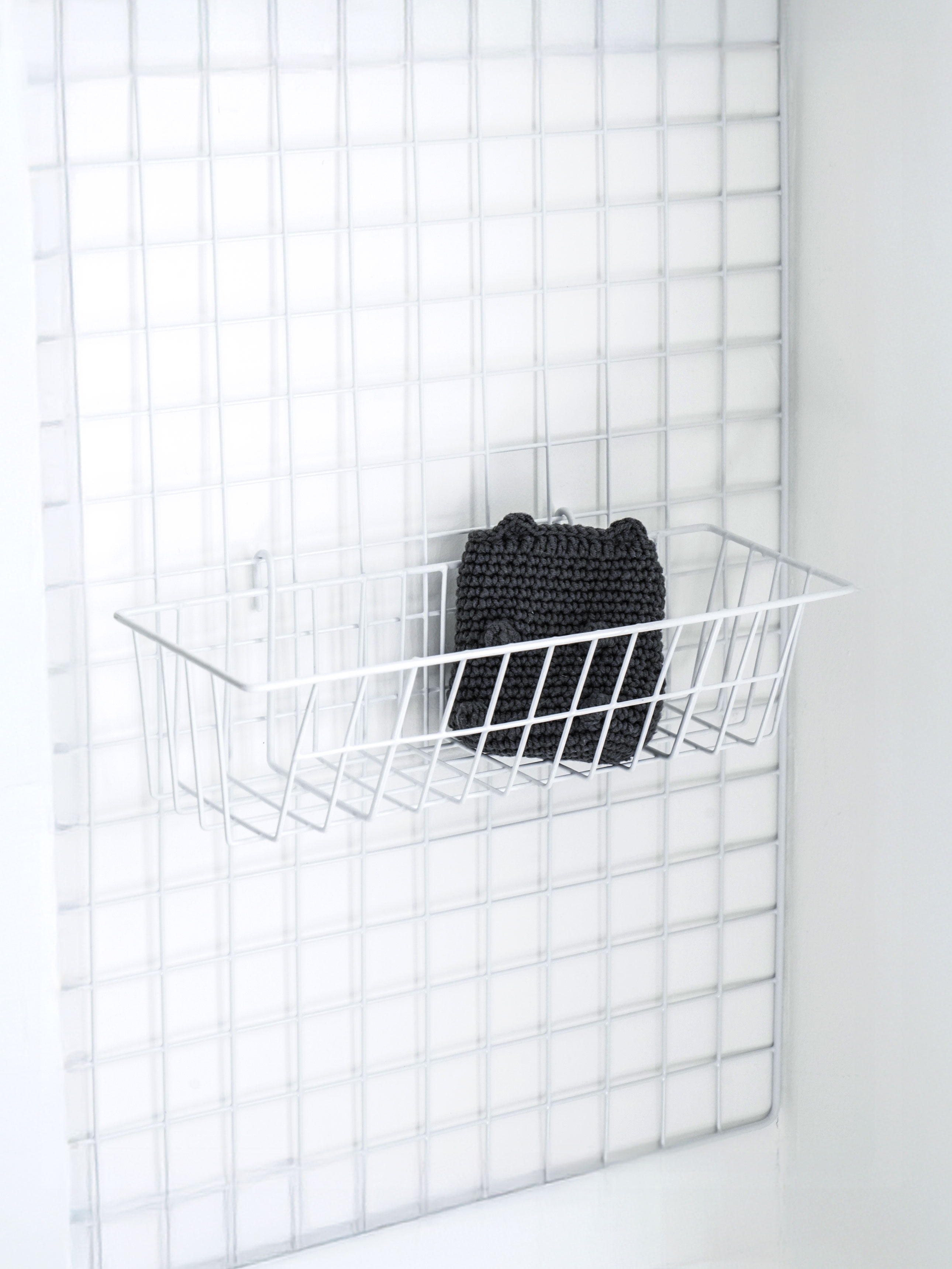 Deep Rectangular Net Basket White