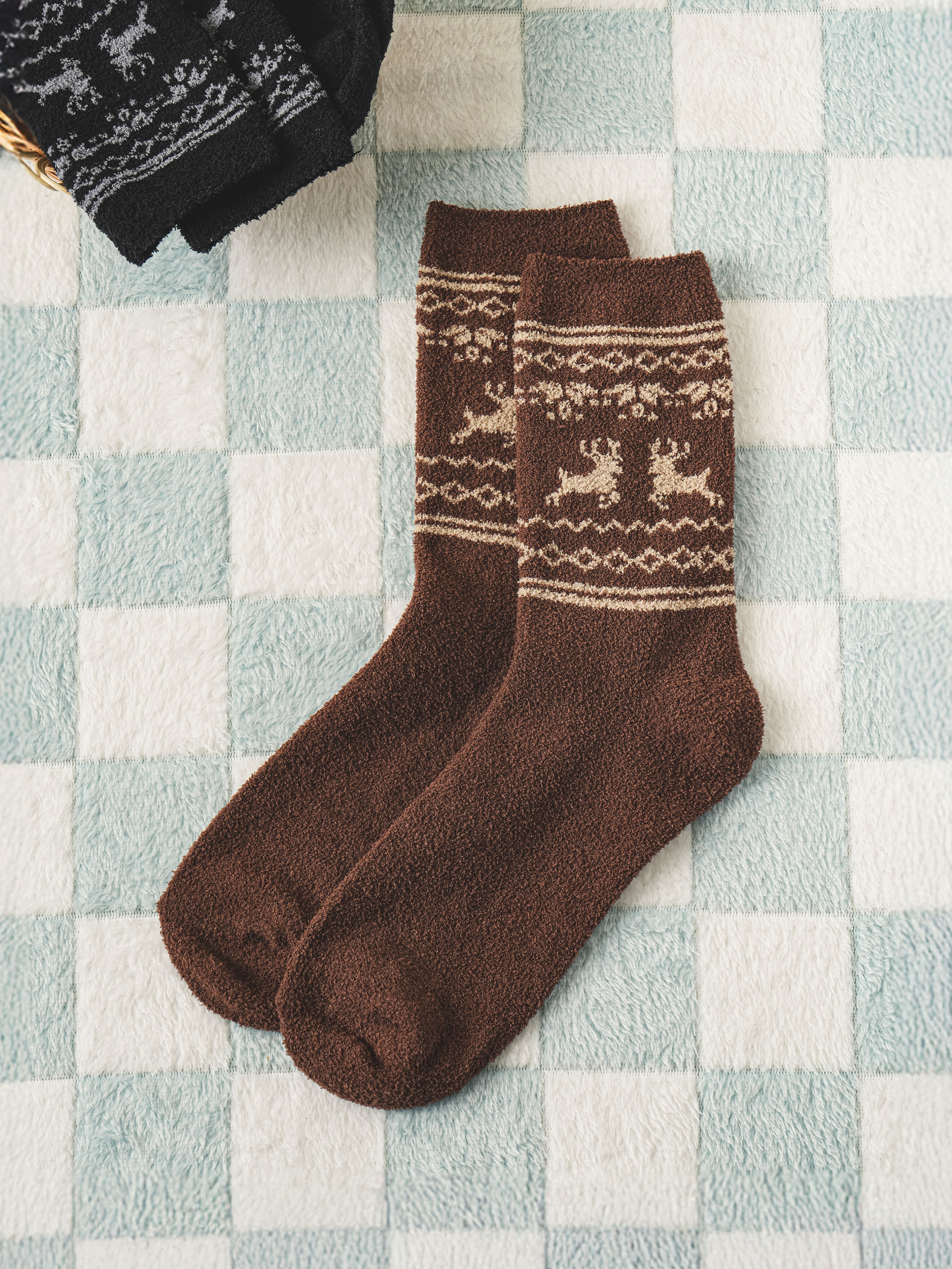 Monfoot Men's Nordic Point Sleep Socks Brown