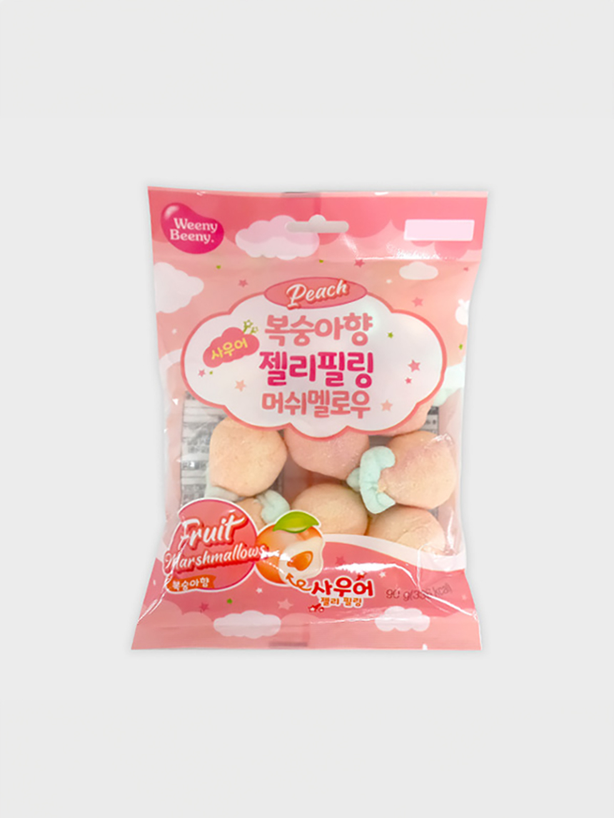 Jelly Filling Marshmallow Peach Flavor 90g