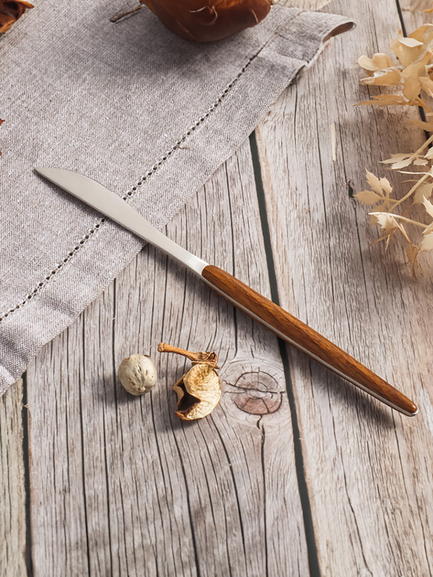 Wooden handle knife 21cm