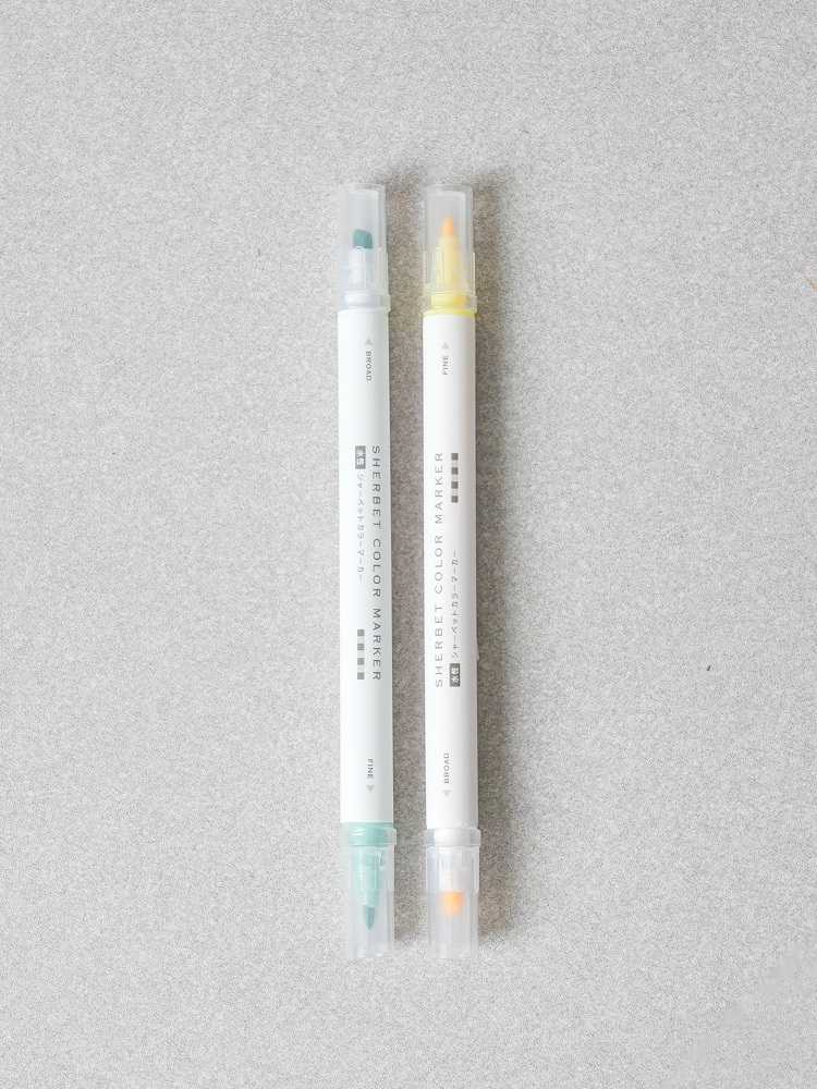 Sherbet Color Twin Highlighter 2-Pack Lime Green & Yellow