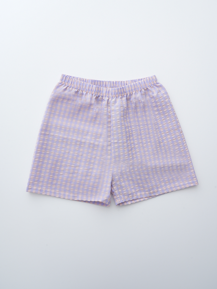 [Common] Check Shorts Purple