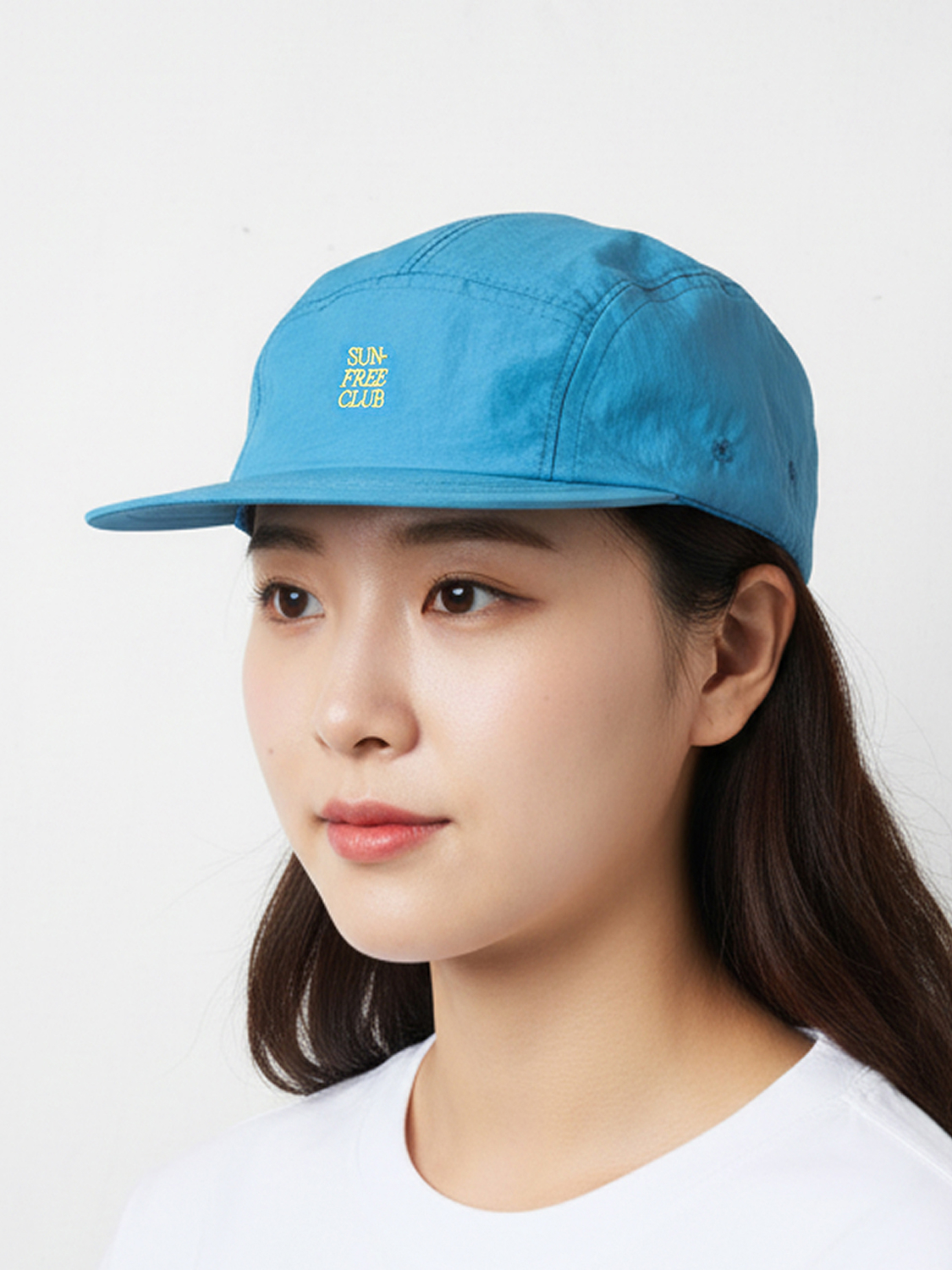 Sunfree Club_Nylon Camp Cap (Blue)