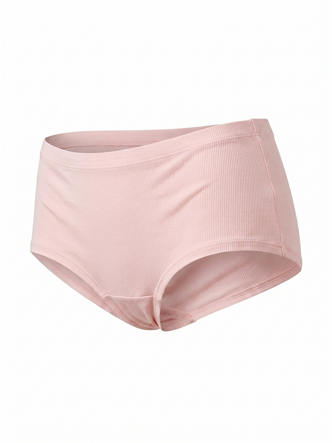 [Women] Middle Waist Ribbed Seamless Panties 90/95/100 Pink