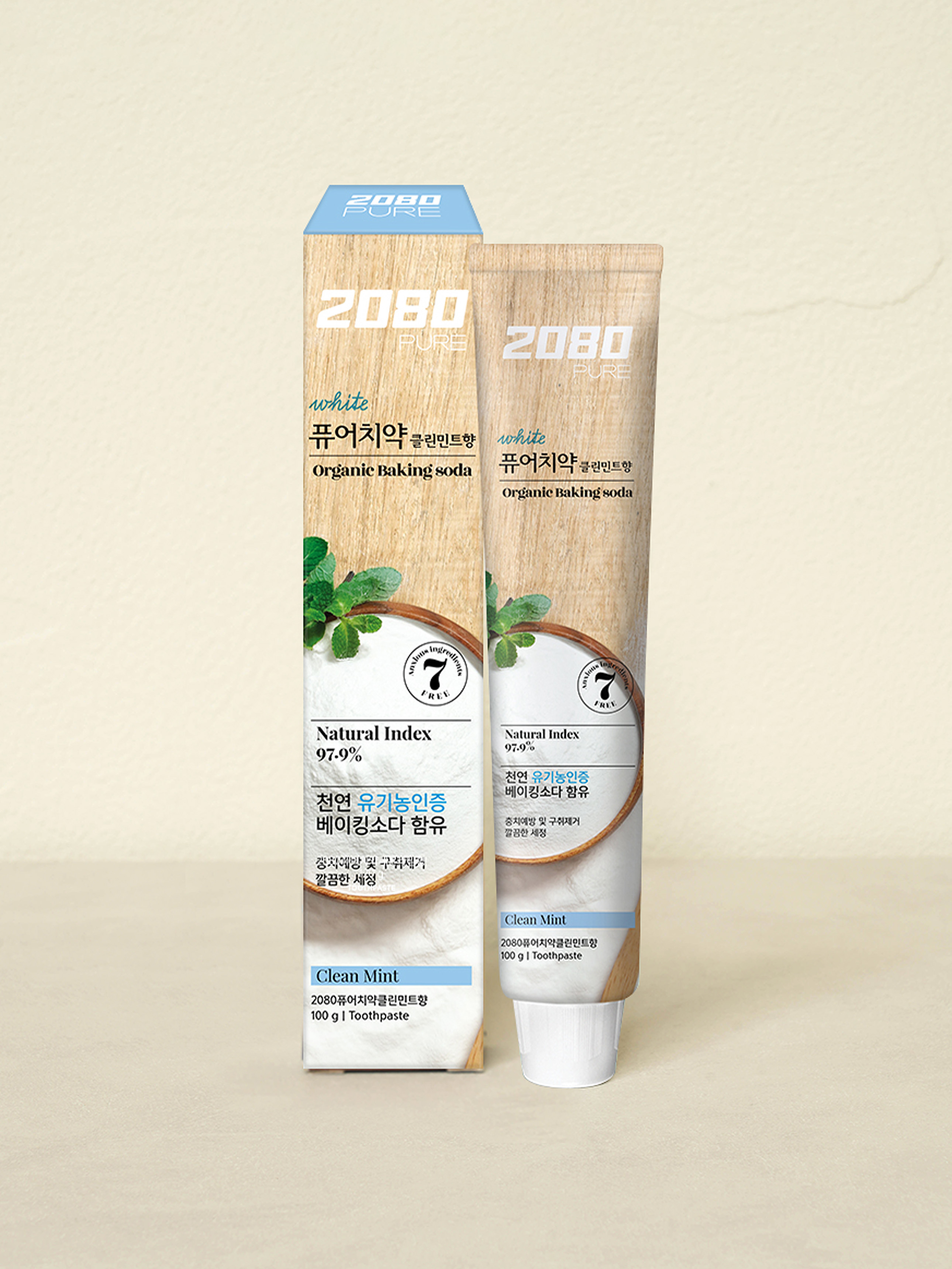 2080 Pure Baking Soda Toothpaste Clean Mint 100g