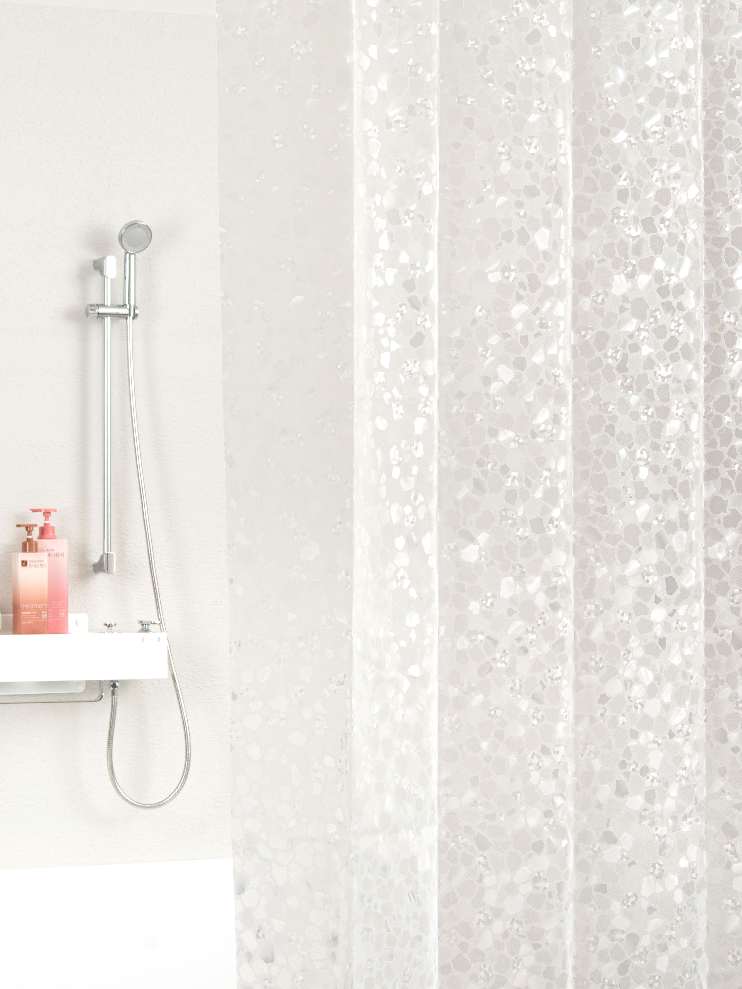 thick translucent shower curtain