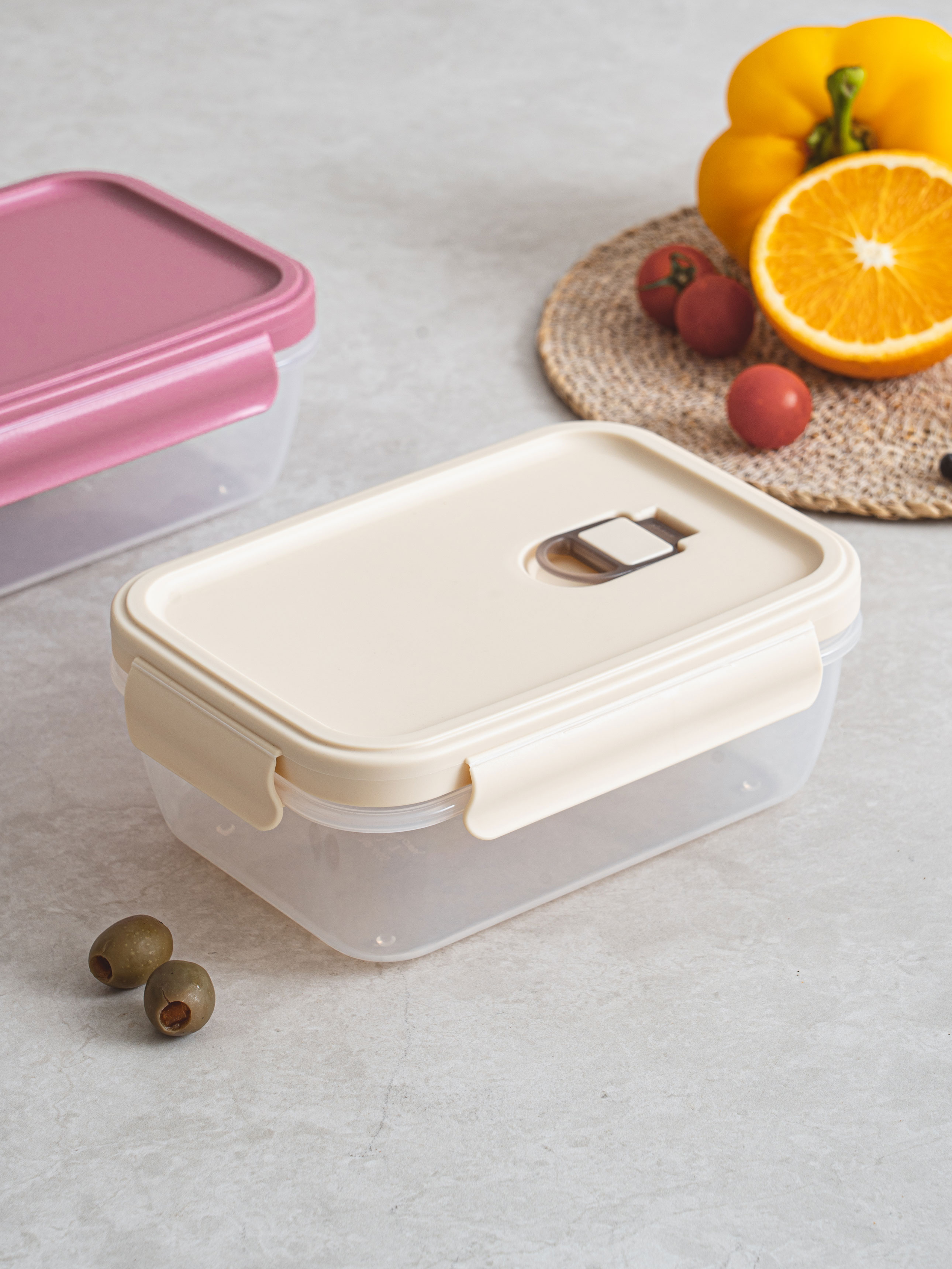 Air cap rectangular airtight container 900 ml