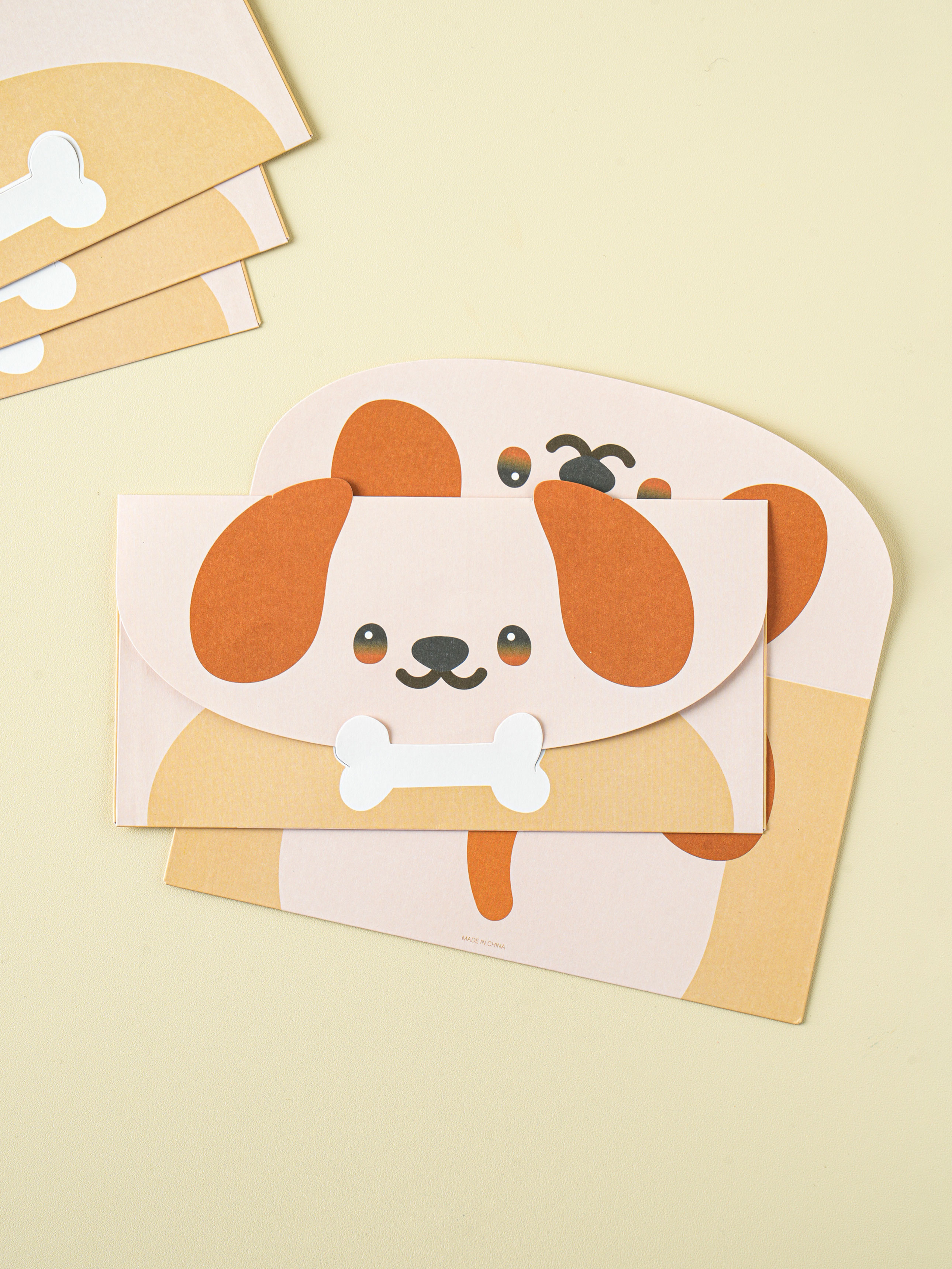 5 animal design envelopes for dogs