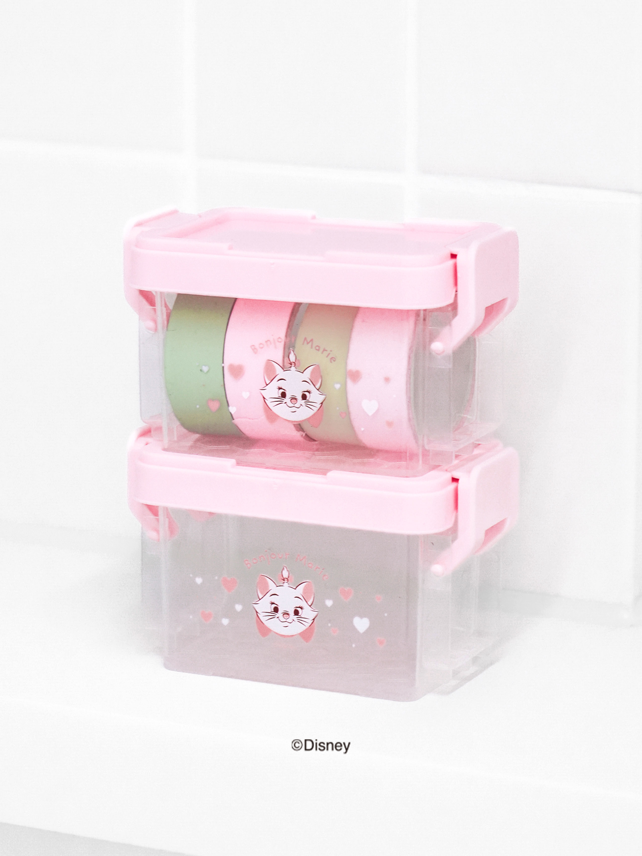 Disney Animals Stackable Storage Box (2 Pack) Pink