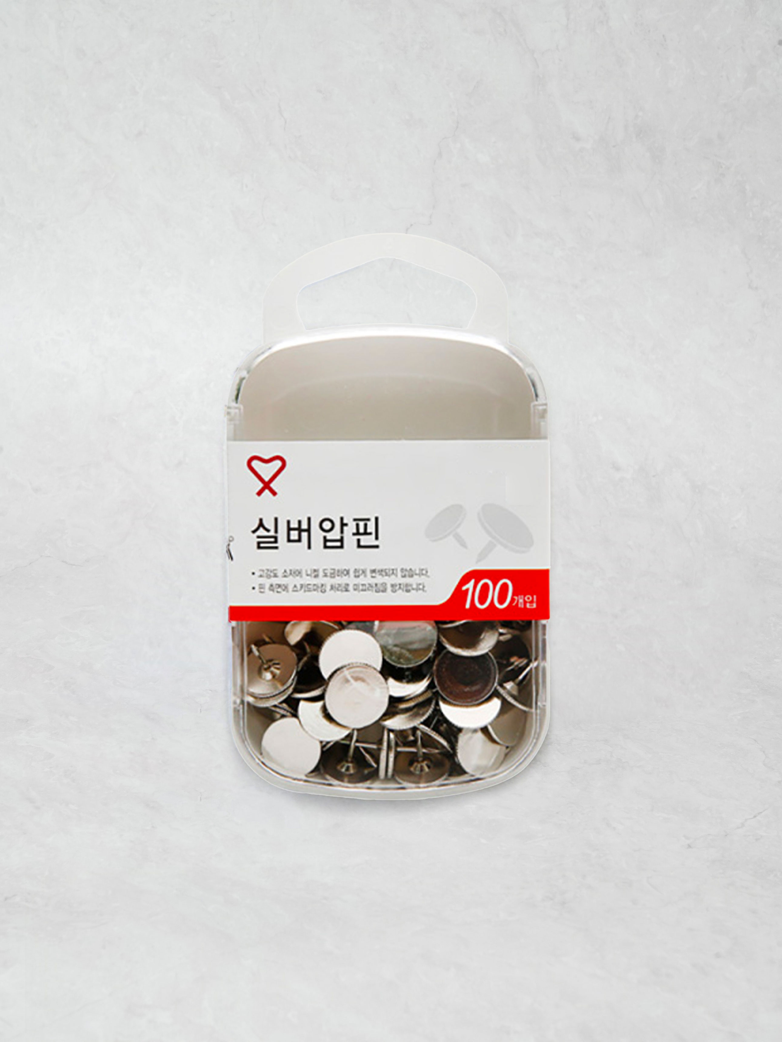 100 silver thumbtacks