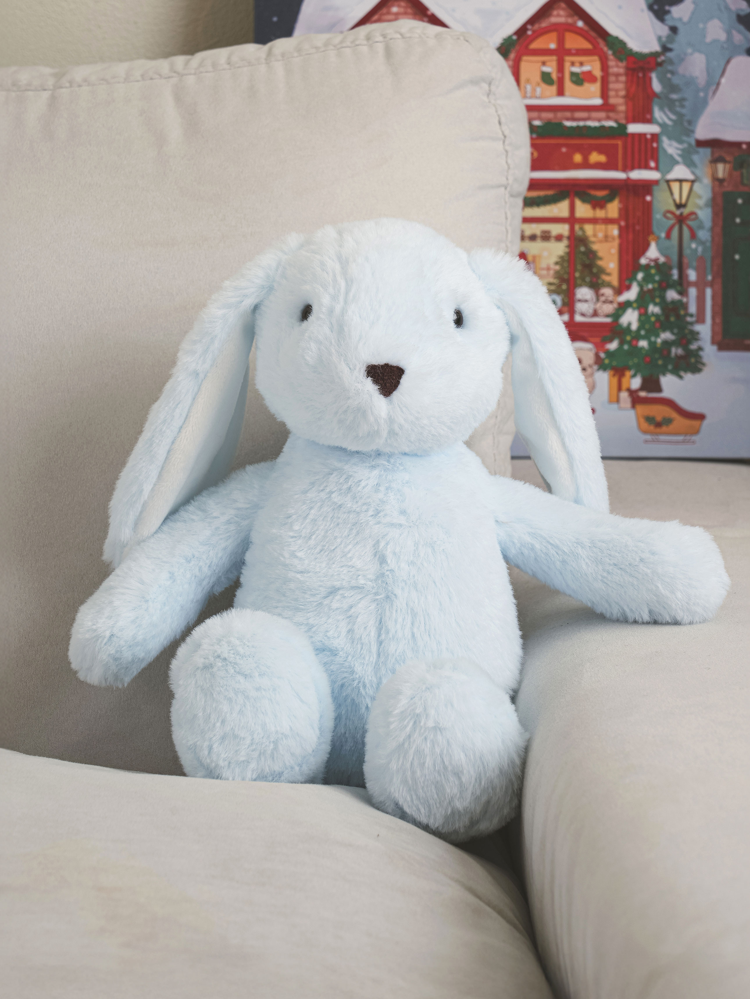 pastel rabbit doll blue