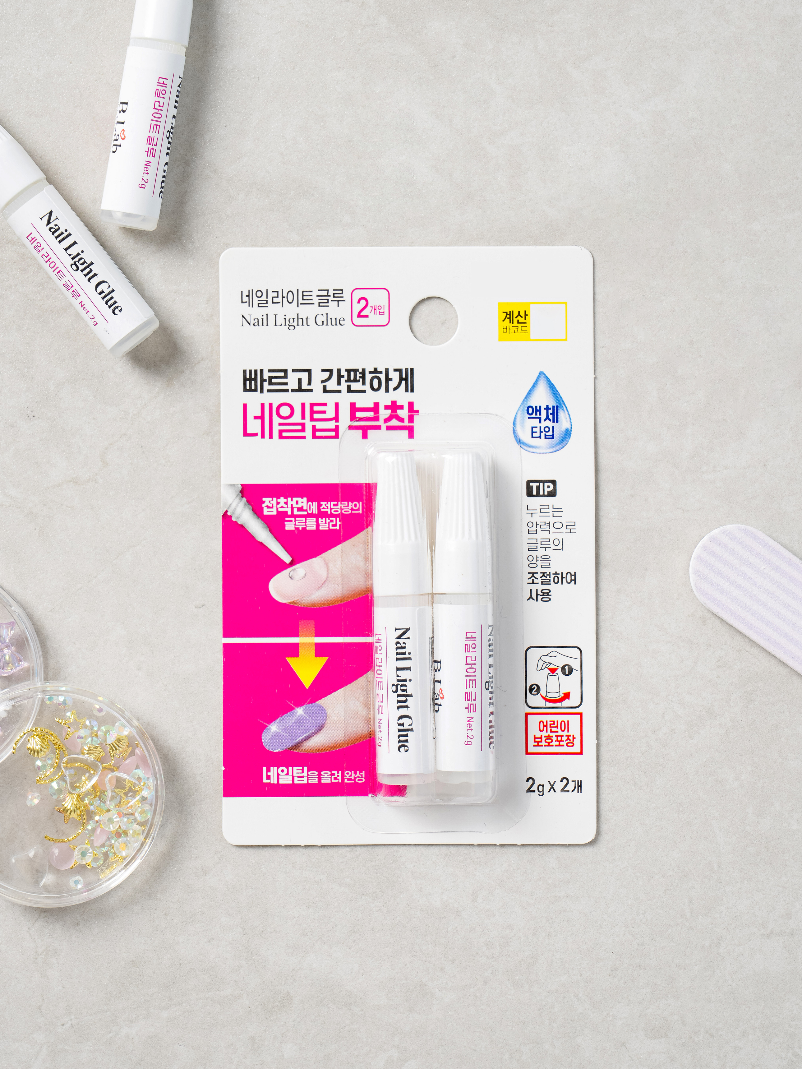 Nail light glue 2 g 2 packs