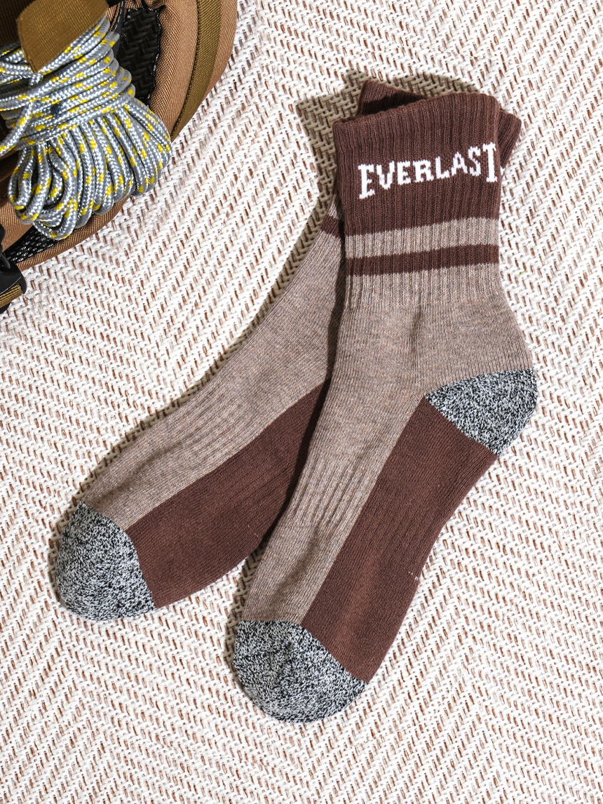 Everlast Men's Mountain Climbing Long Socks Brown