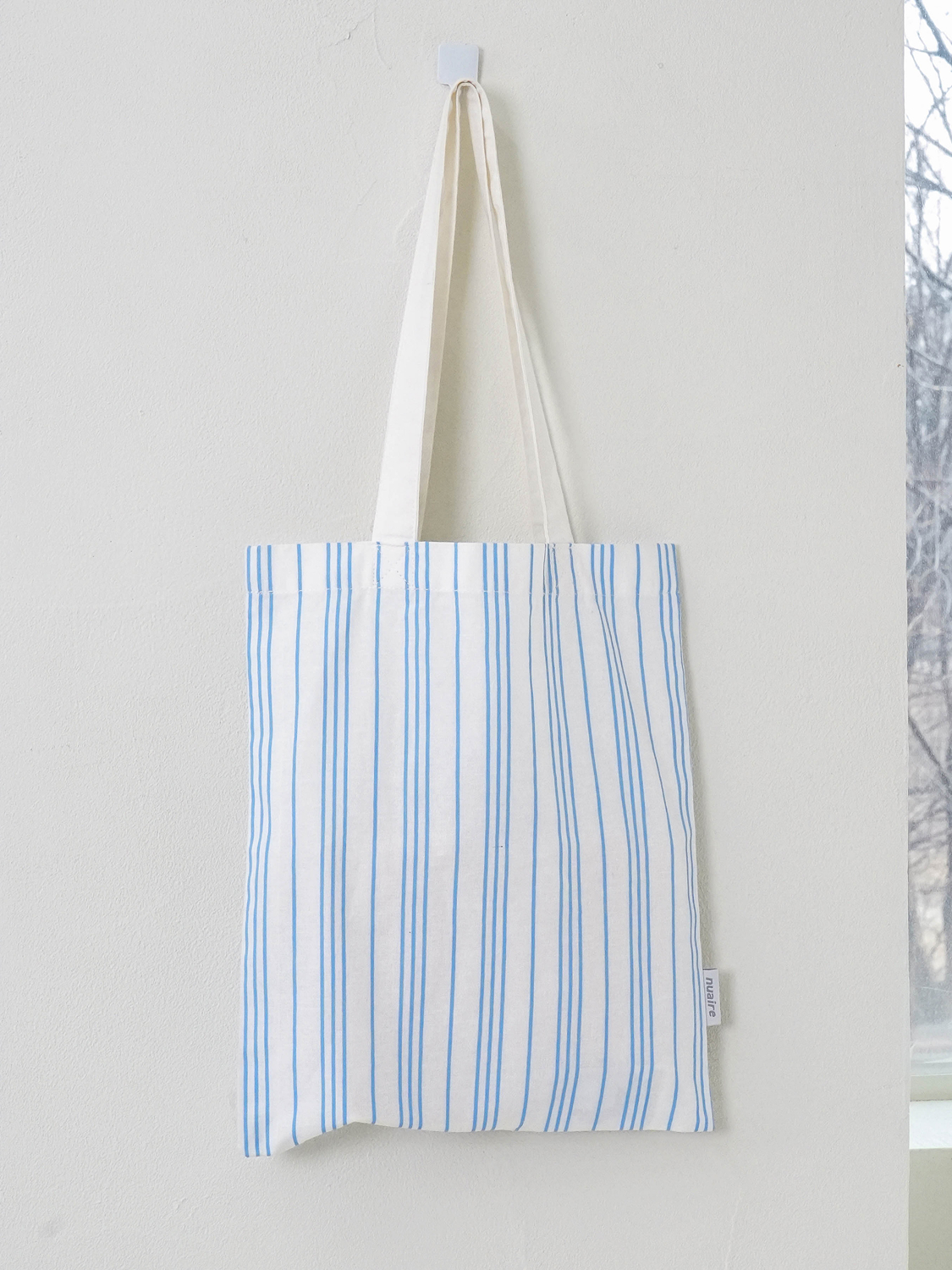 Stripe pattern eco bag blue