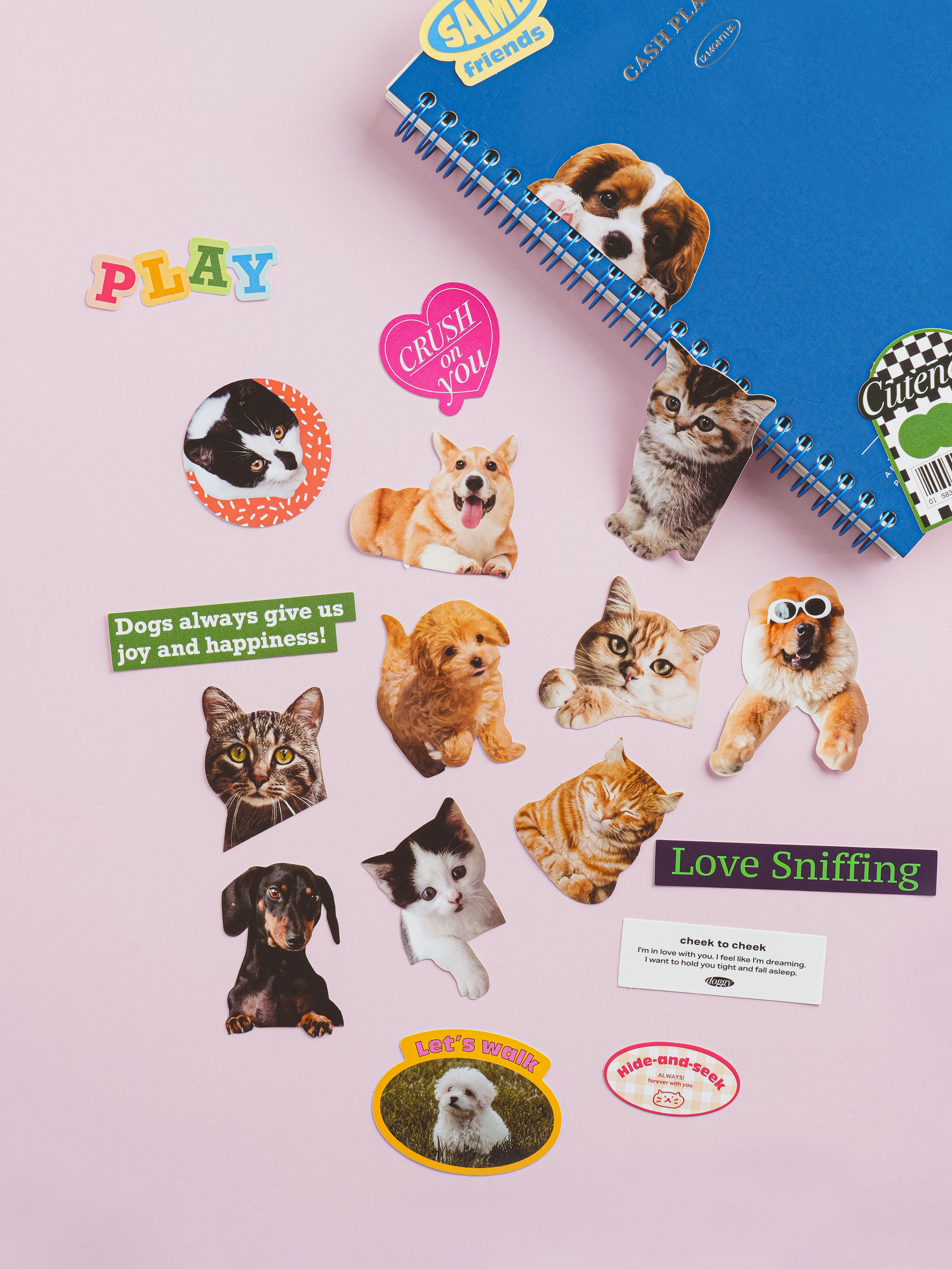20 pet sculpture stickers