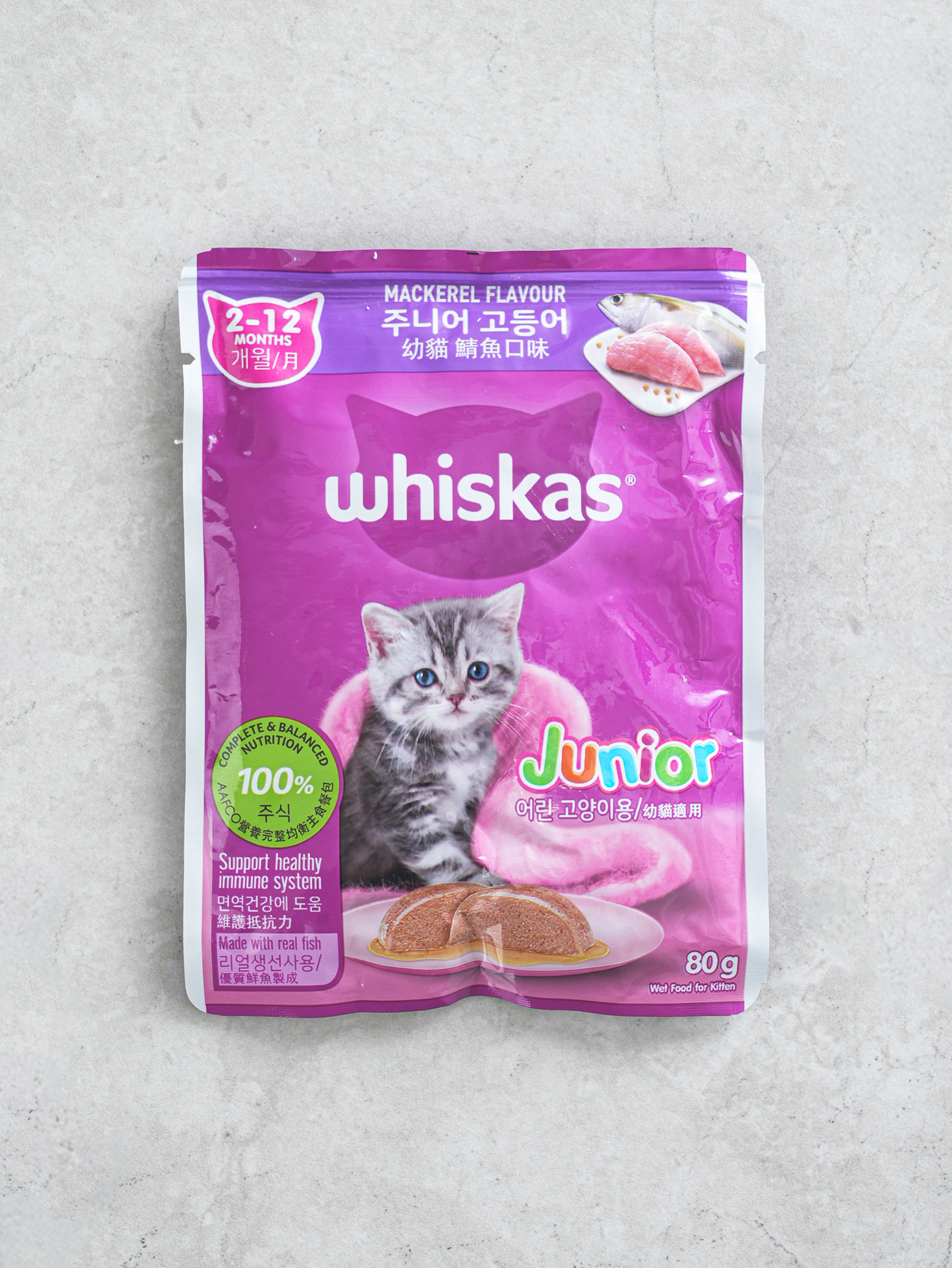 [Pet] Whiskars Junior Pouch 80 g Mackerel