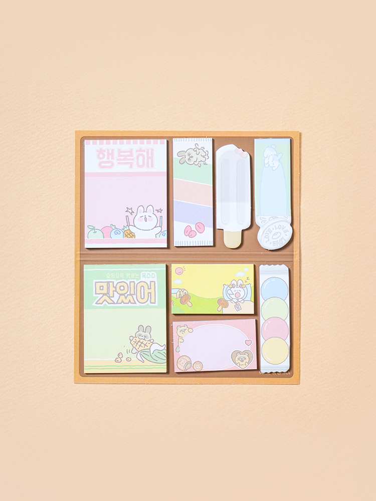 80 tickets and rice cake memo pads