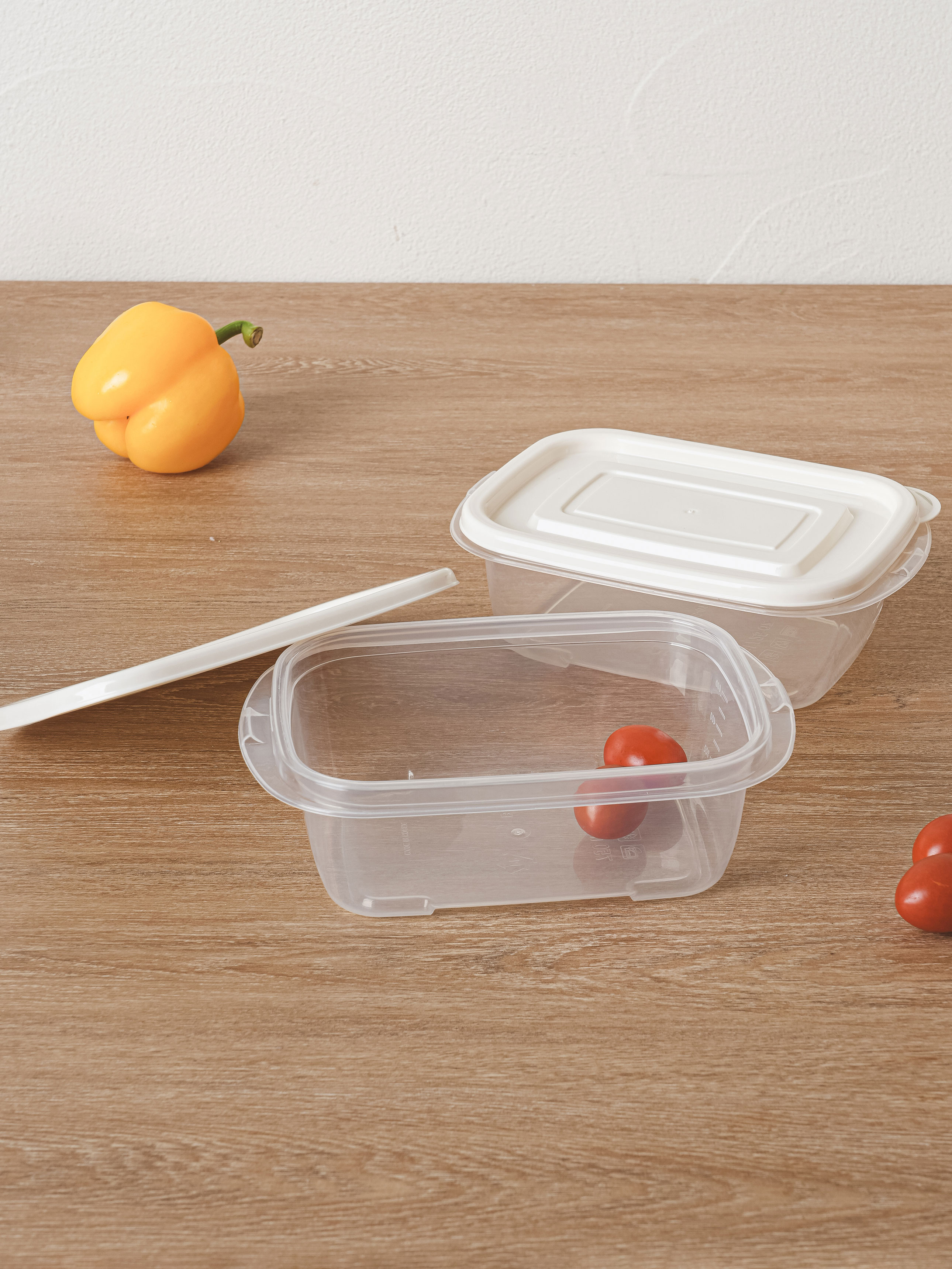 TARK Rectangular Convenient Container 750ml 2pcs White