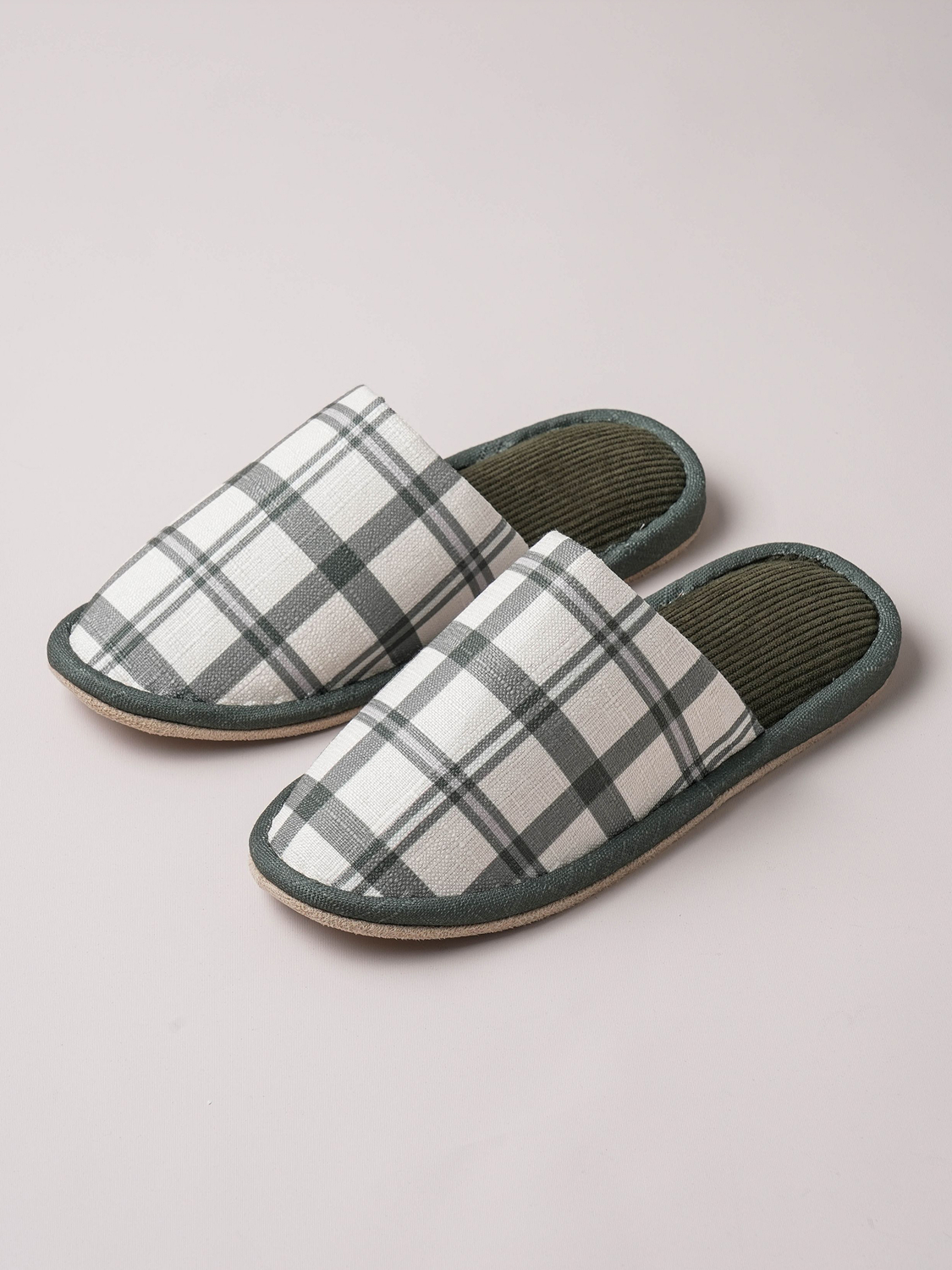 Check pattern blocked living room shoes 250~270 mm