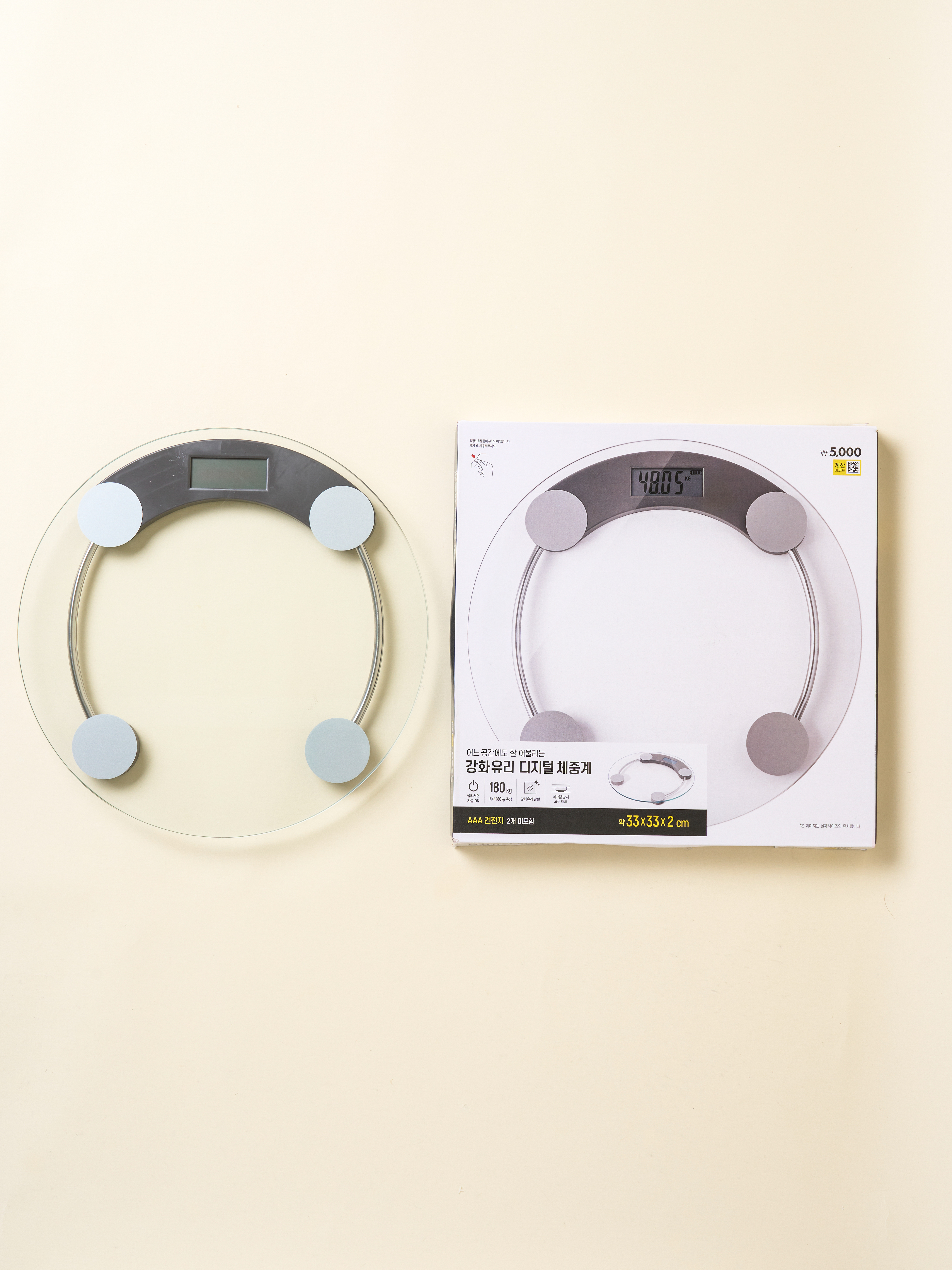 Tempered glass transparent scale prototype