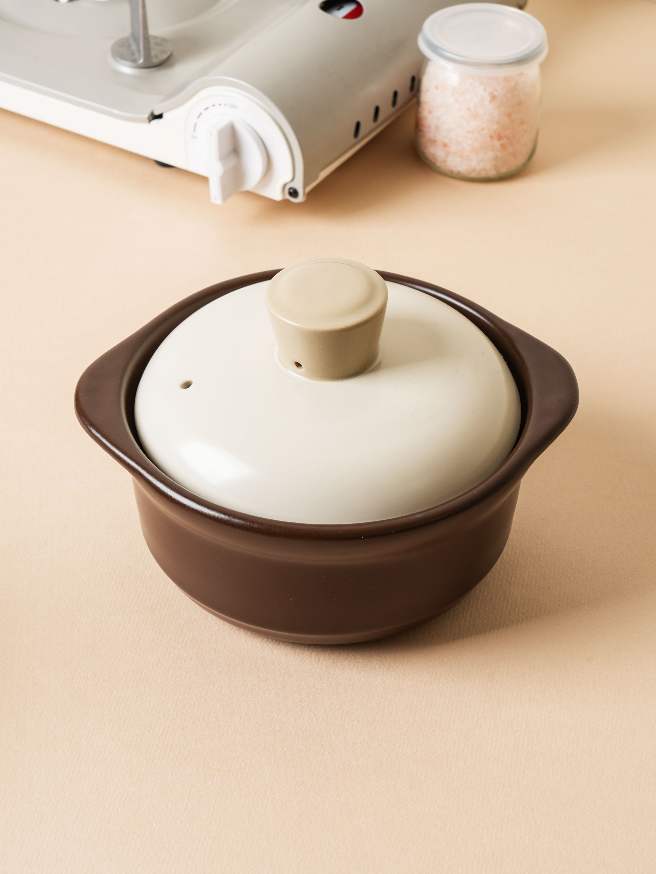 Color handle pottery pot 1.1 L