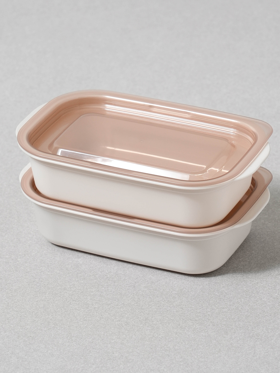 Japan-made microwave lunch box 270 ml, 2 packs, ivory