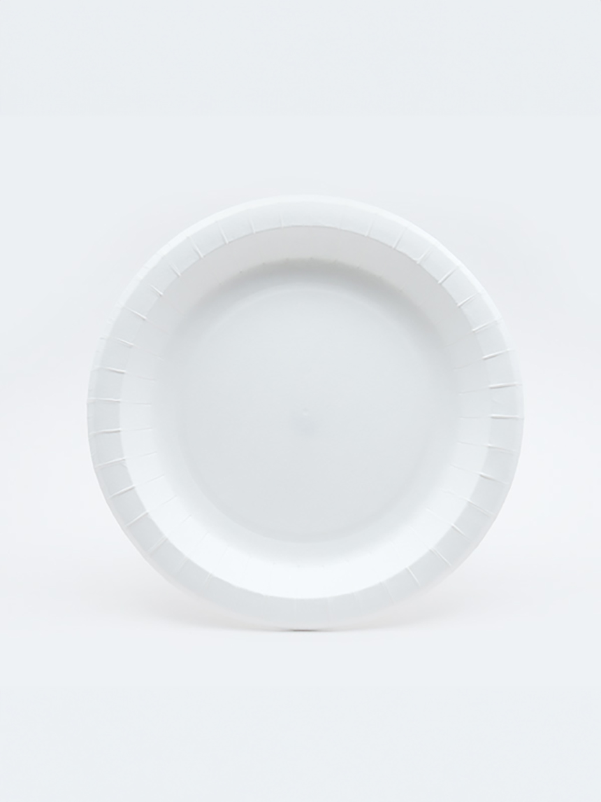 8 disposable round paper plates 23cm