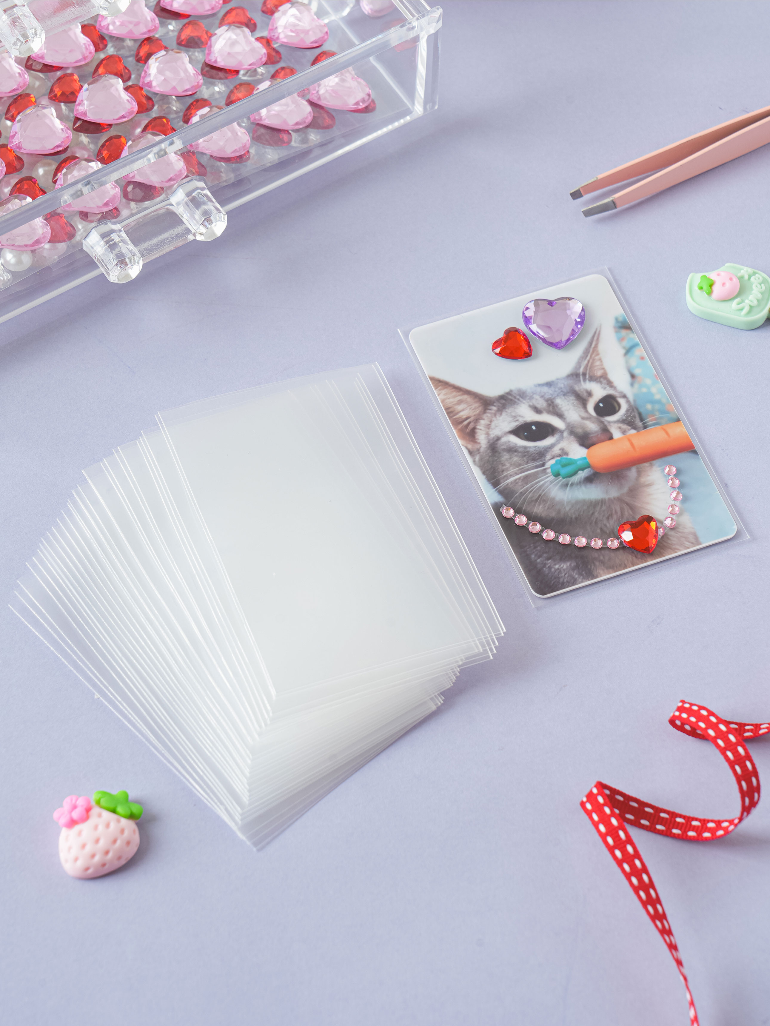 Polkku Thick Photo Card Mini Sleeves 30 Sheets High Transparency