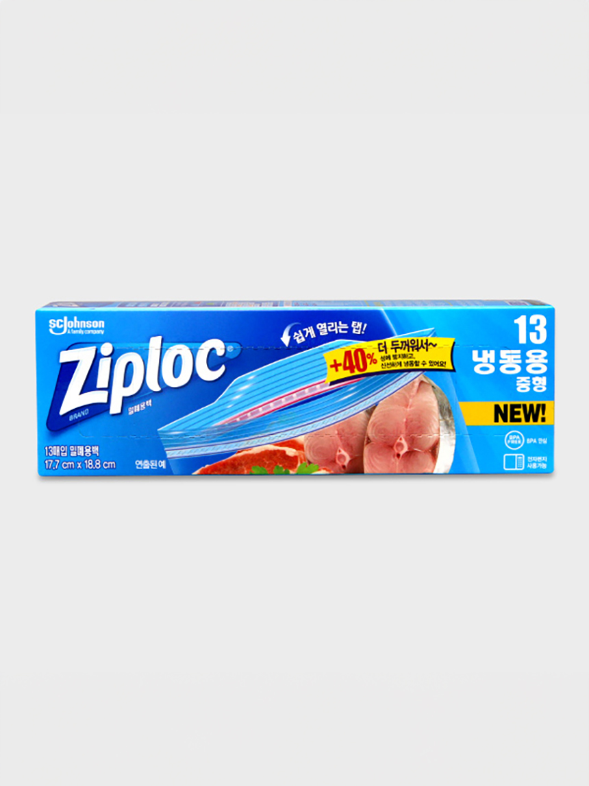 Ziploc Easy Open Tab Frozen Medium Size 13 Sheets