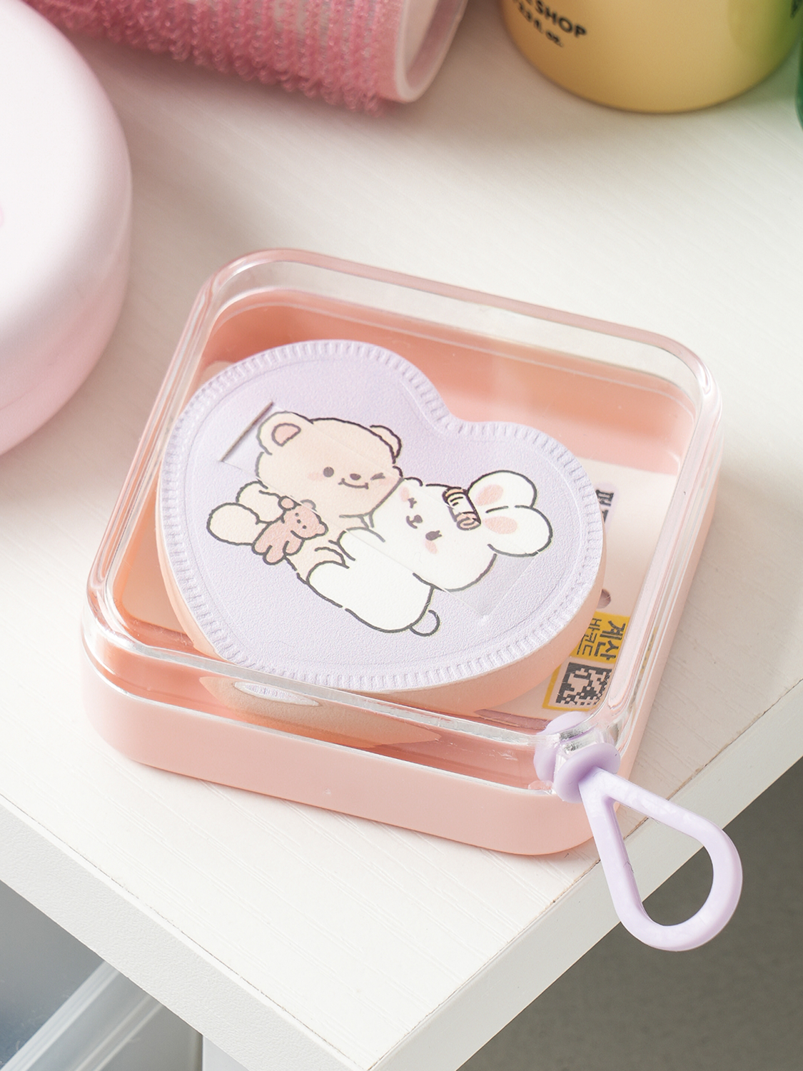 Character Heart Pangpang Puff & Case Set