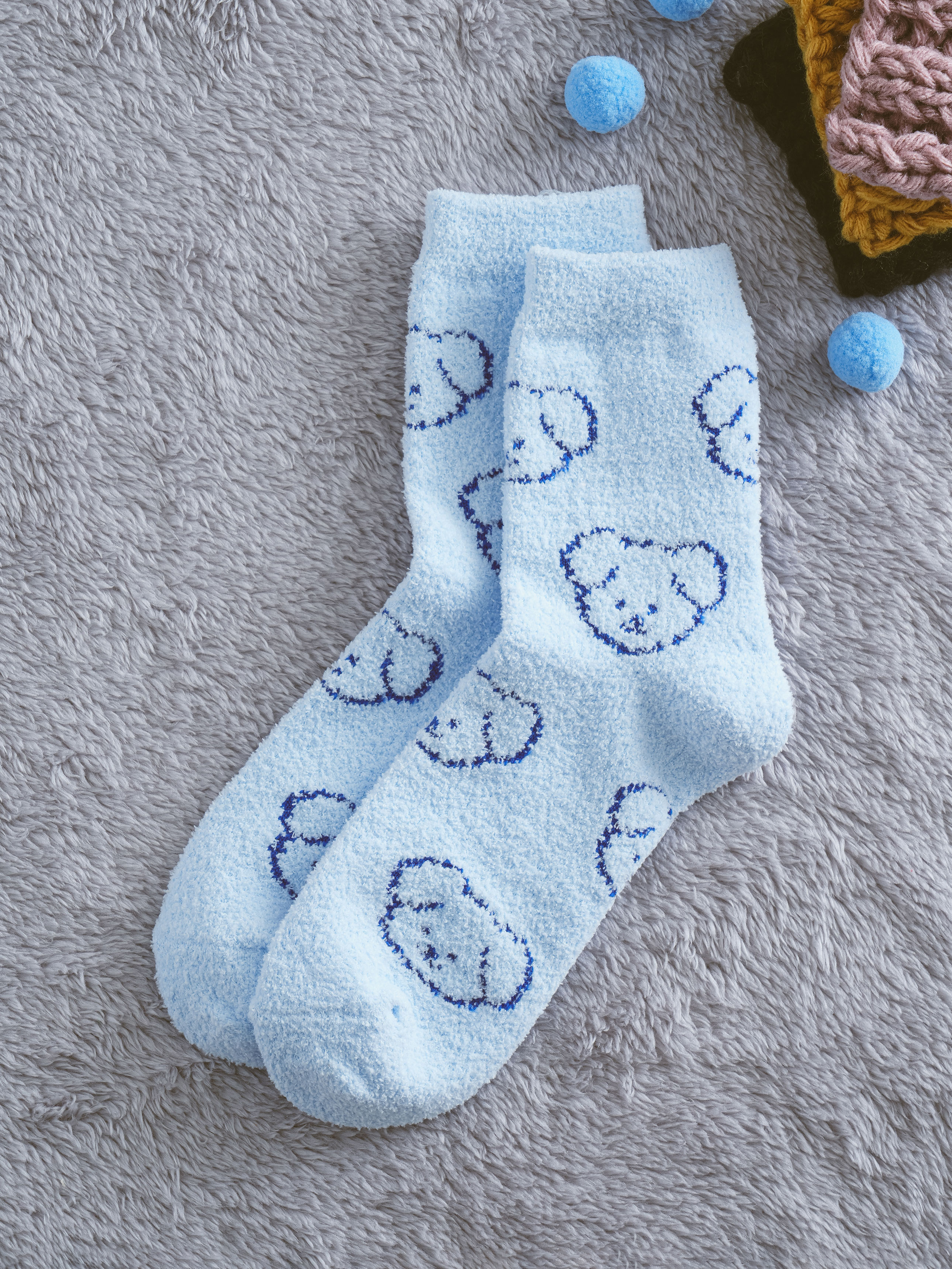 Kikiya Socks Animal Sleep Socks Blue
