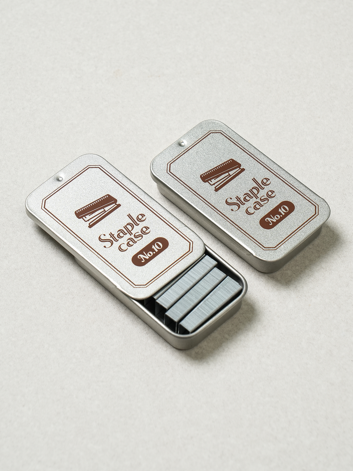 Small Workshop Stapler Shim No. 10 included, 2 tin cases