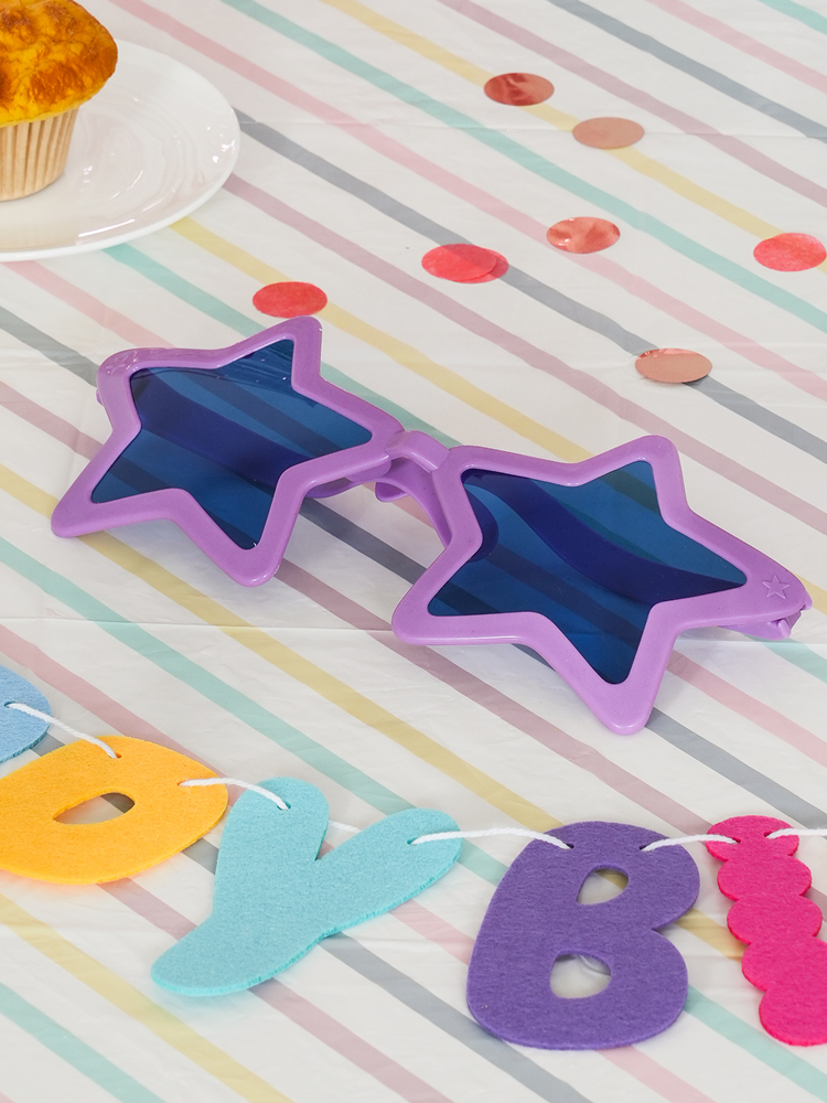 Big Star Party Glasses Purple