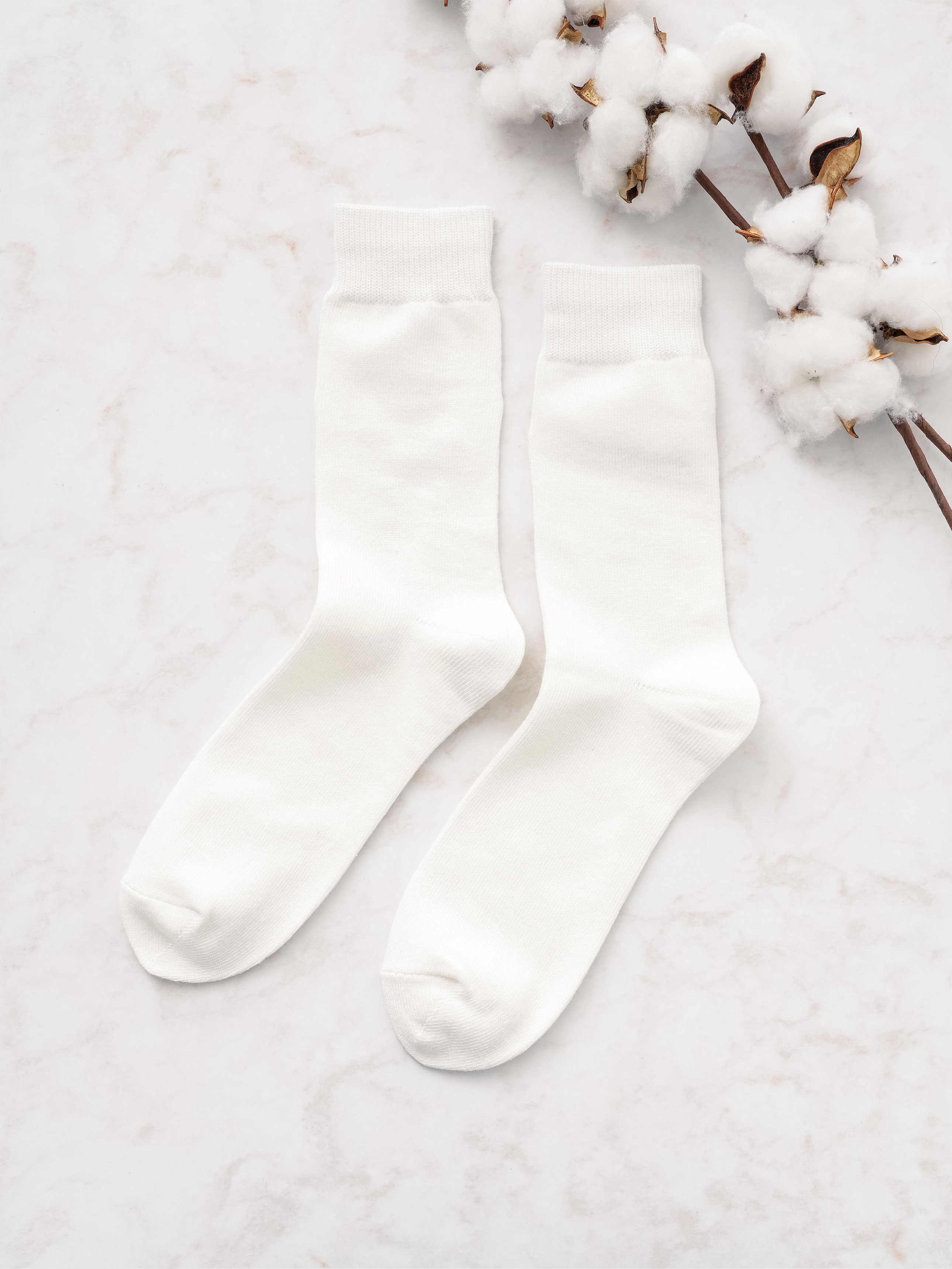 Kikiya socks premium men's long socks ivory