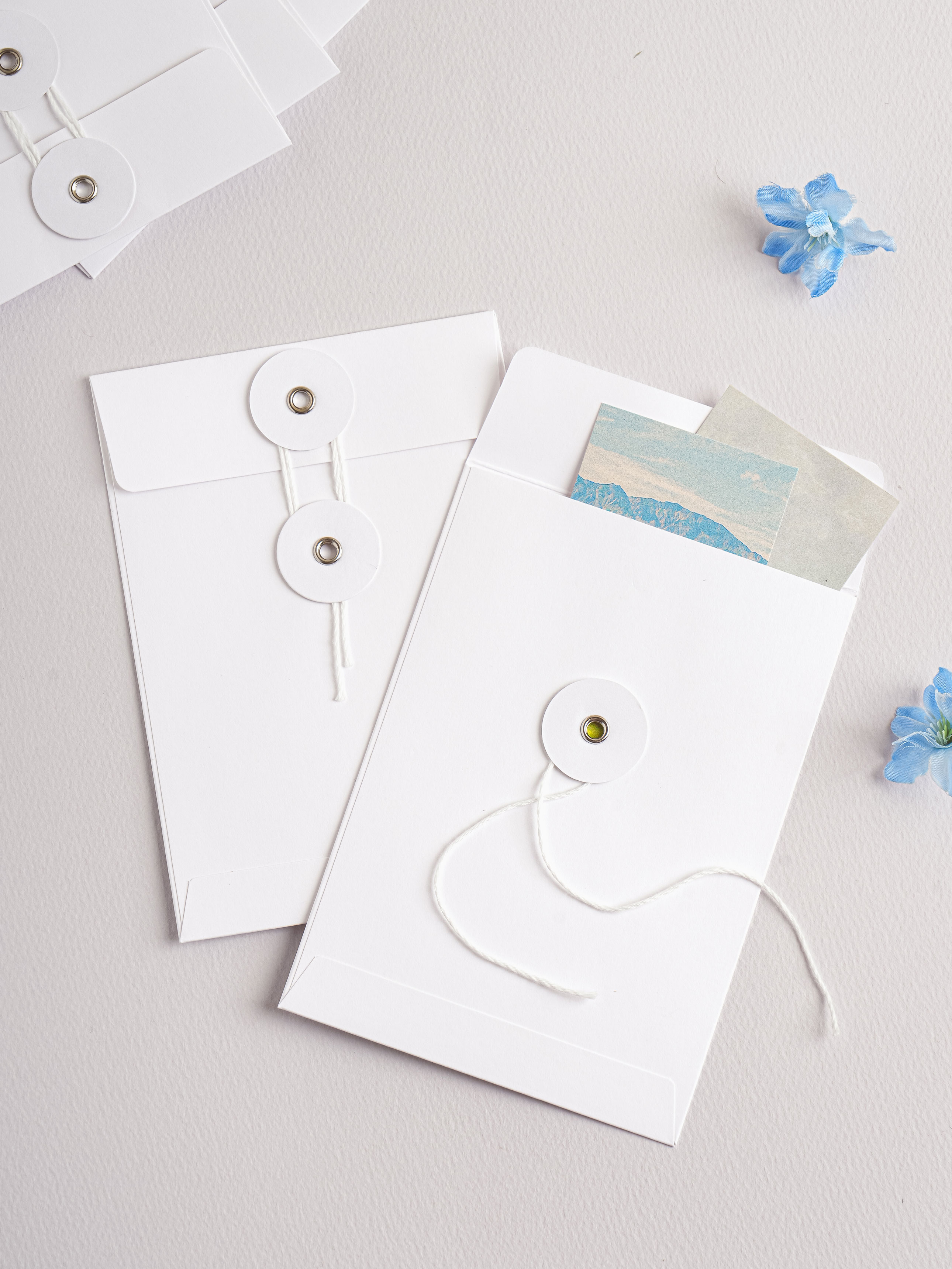 5 vertical eyelet kraft bags