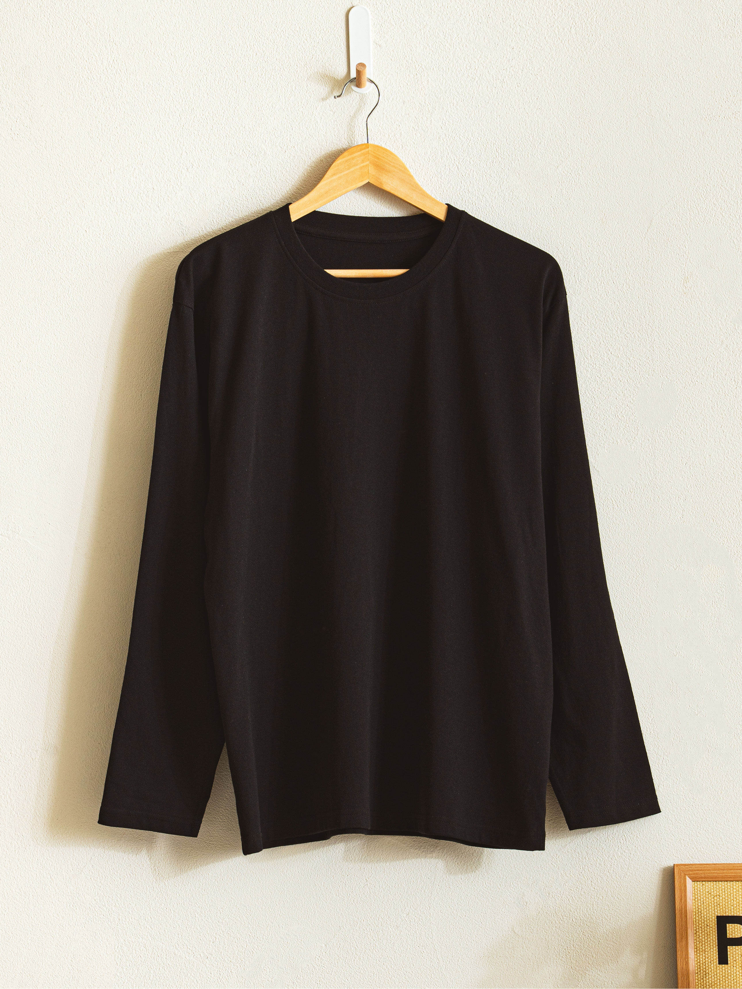 Basic inner long sleeve t-shirt XL black