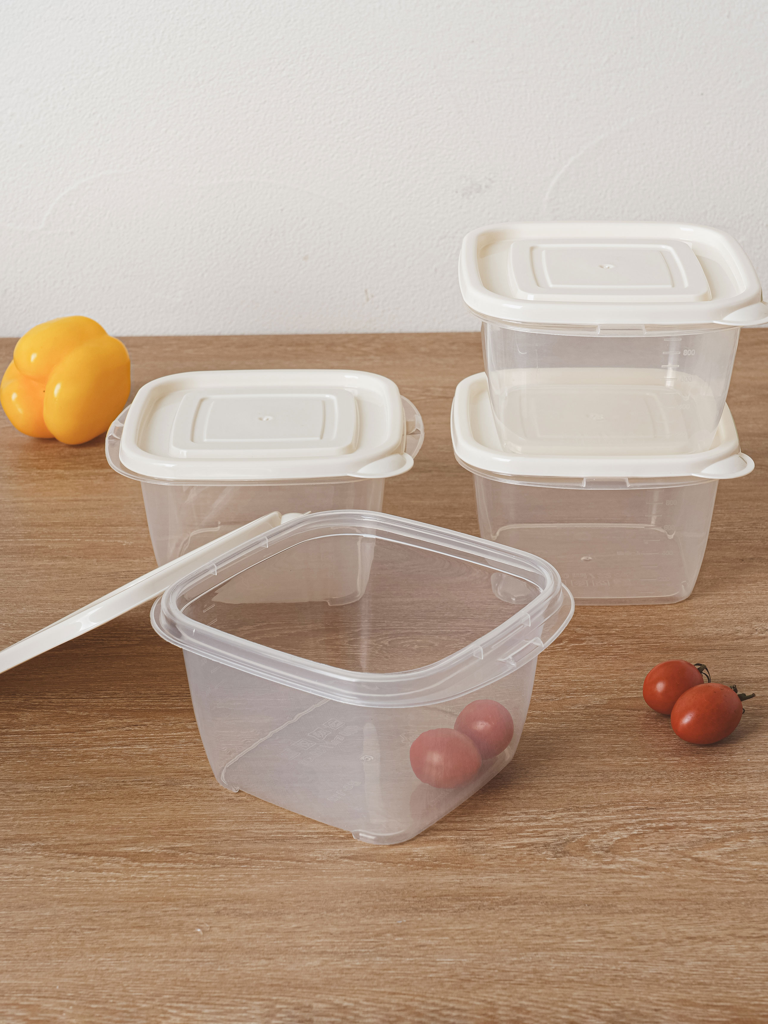 TARK square convenient container 960ml 4 packs white