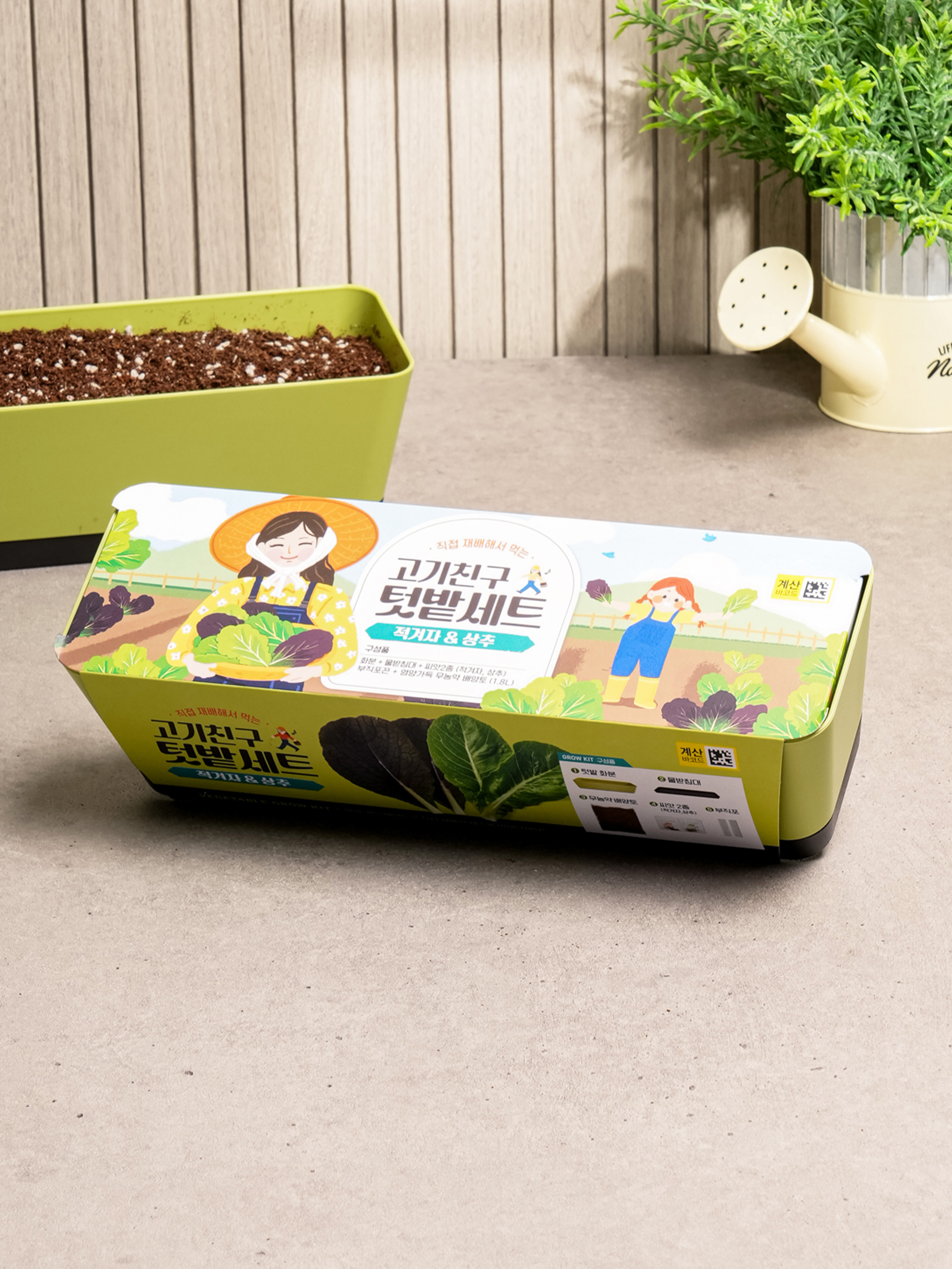 Red mustard & lettuce garden set