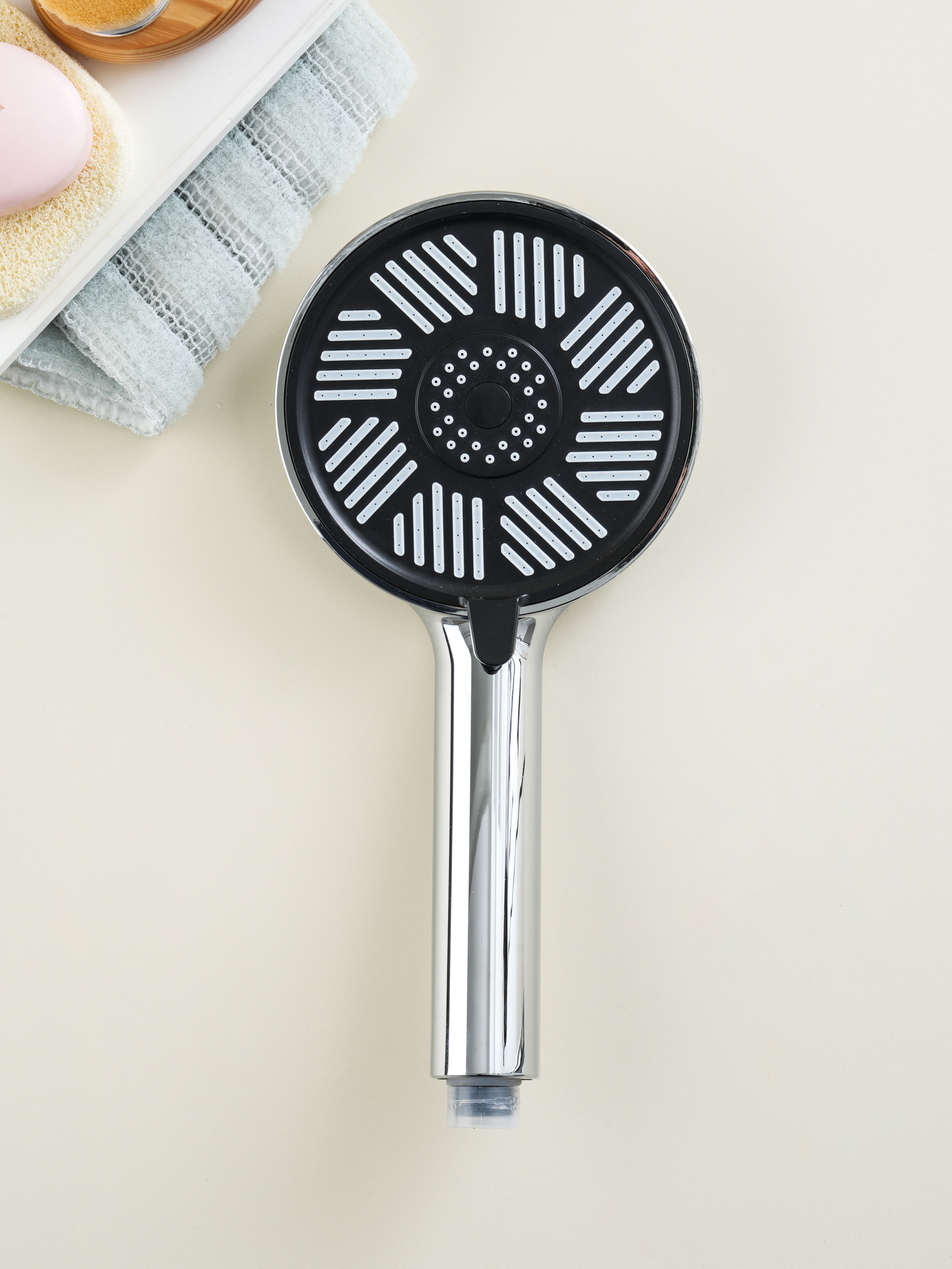 Big size 3 level adjustable shower head