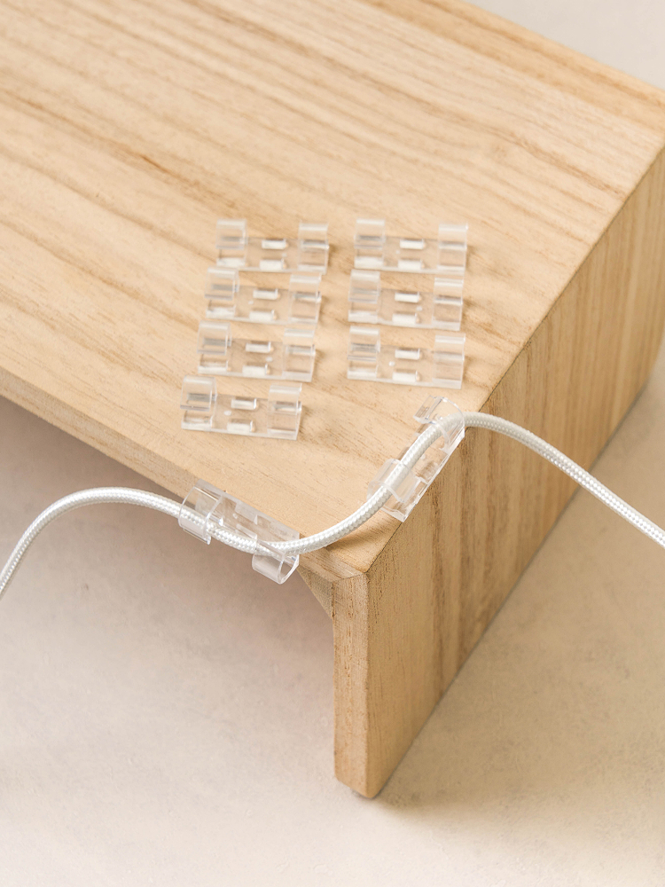 Adhesive transparent wire organizer holder 20pcs