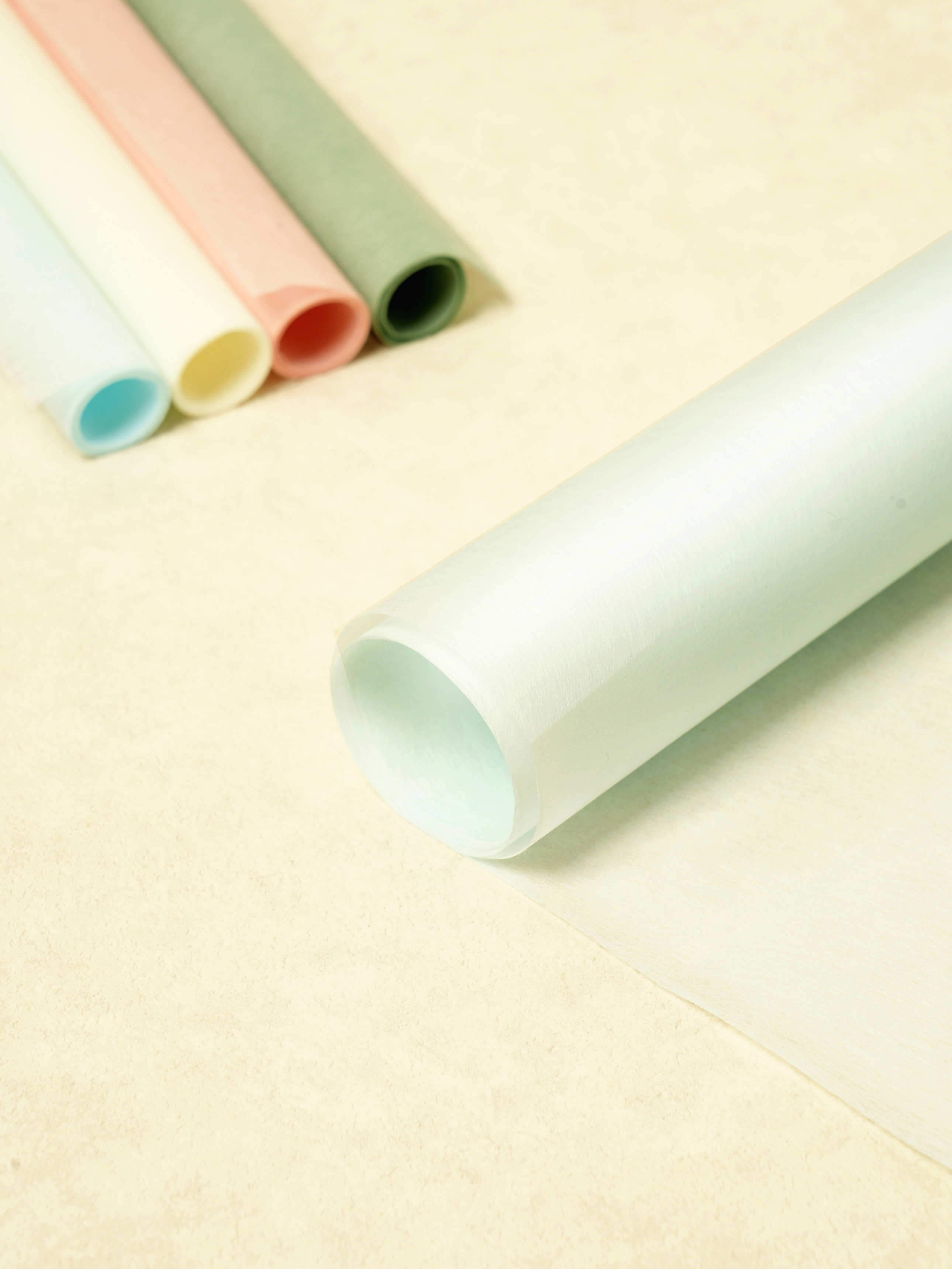3 sheets of non-woven wrapping paper blue 50X70cm