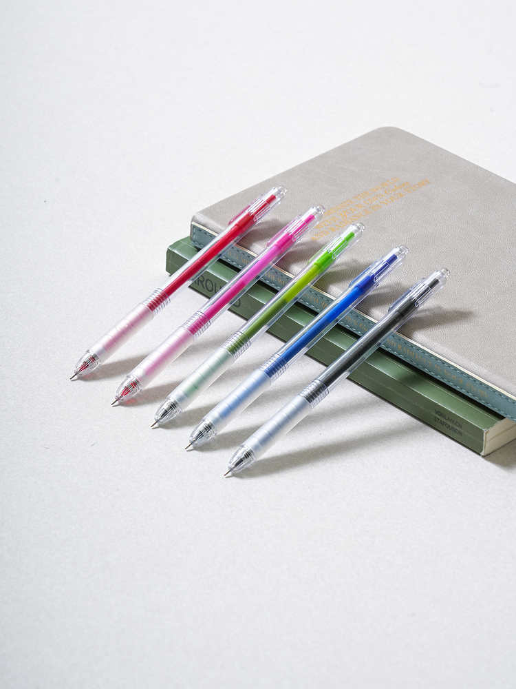 Knock type thin acid-free pen 0.5 mm 5 pieces