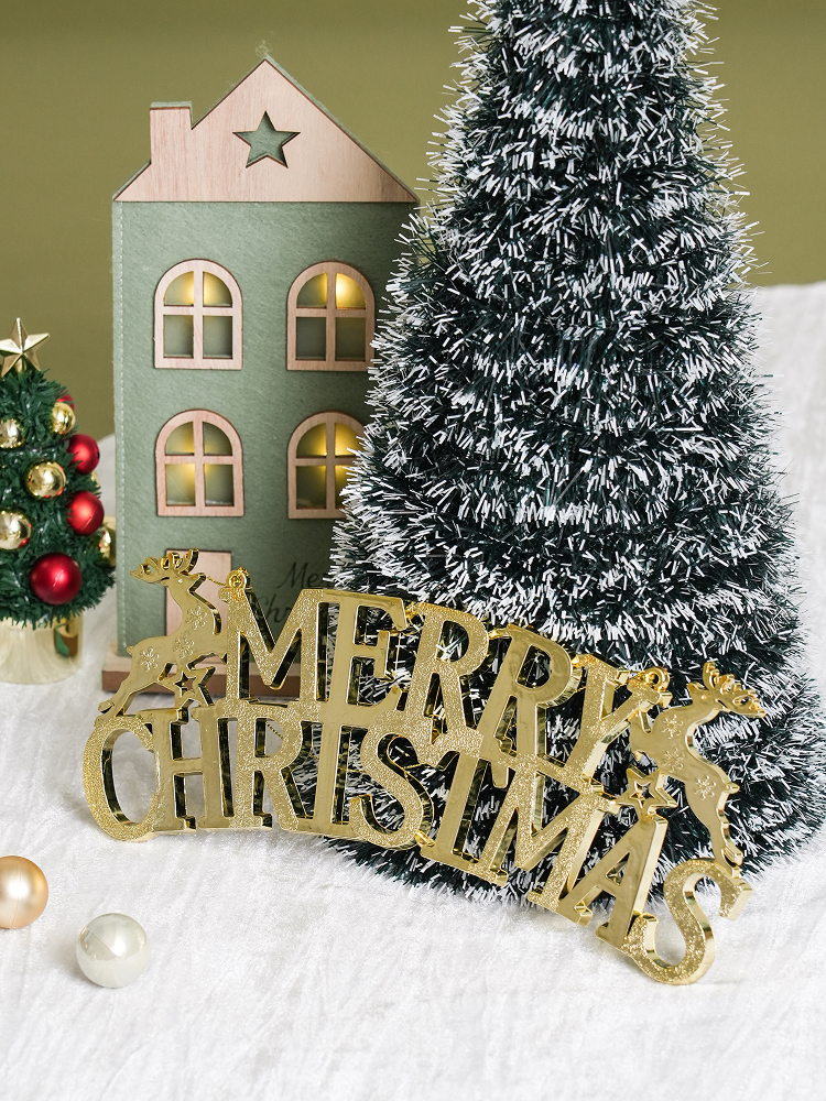 Christmas at Home Dial Decoration Gold Small