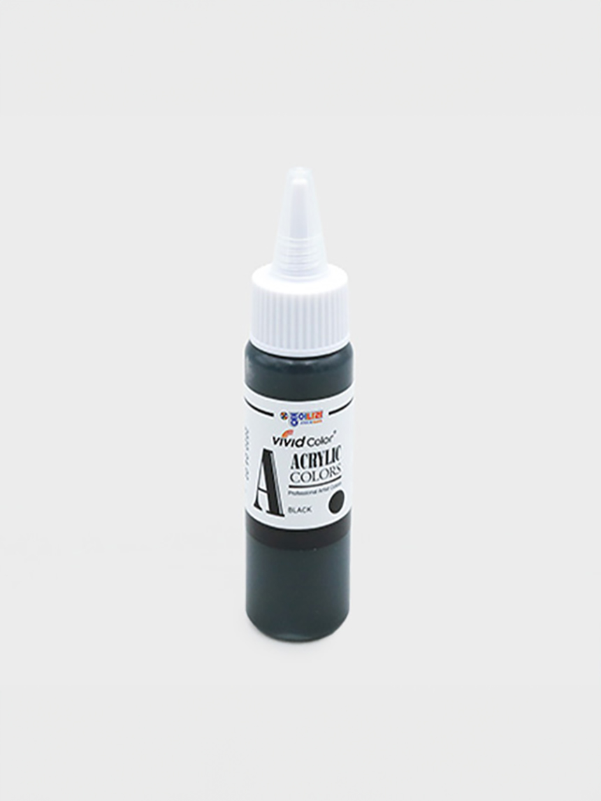 Vivid color acrylic paint 60 ml black