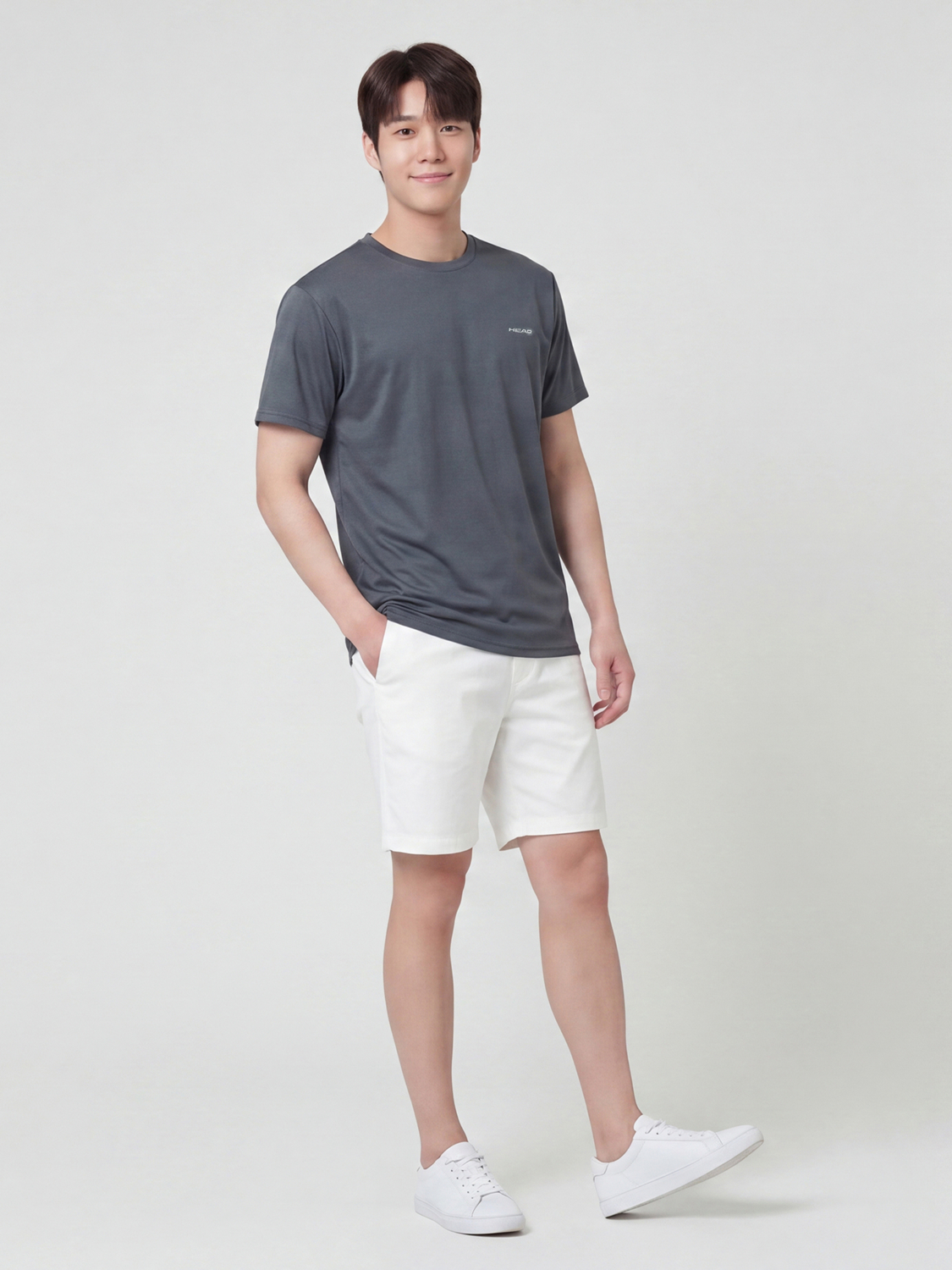 HEAD 메시 반팔티 M